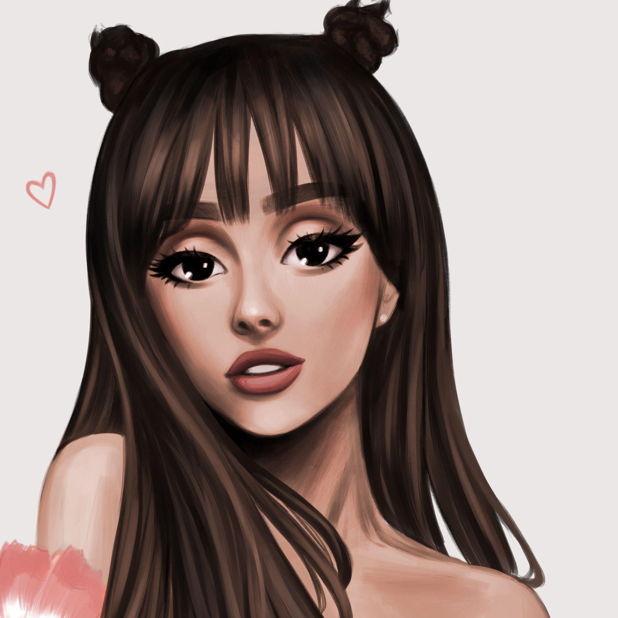 2048x2048 Ariana Grande Anime Wallpaper