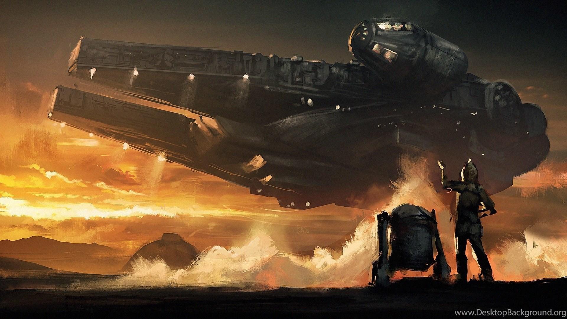 1920x1080 Star Wars, Artwork, Millennium Falcon, Fantasy Art Wallpaper HD. Desktop Background