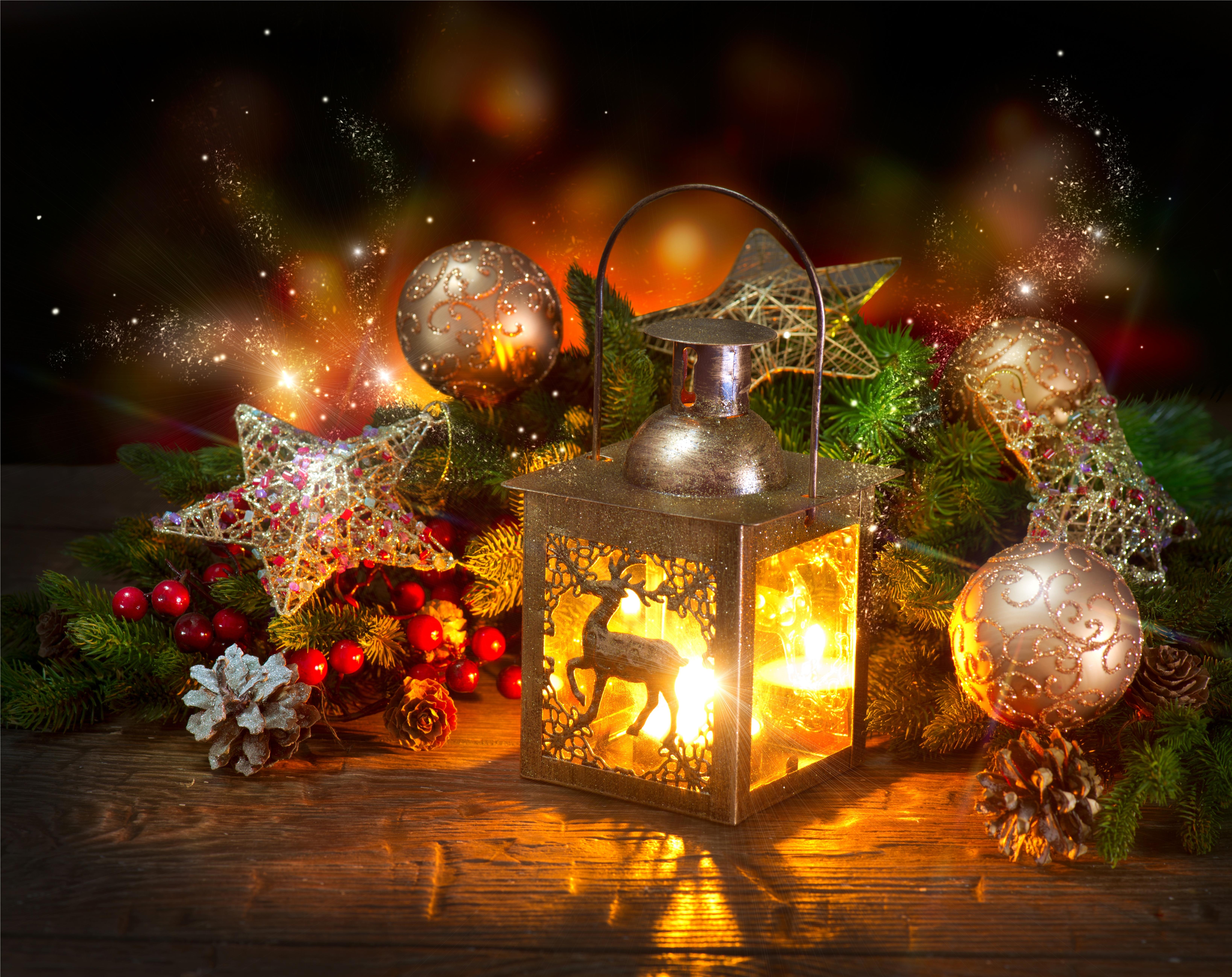 6550x5193 Christmas Lantern 4k Ultra HD Wallpaper