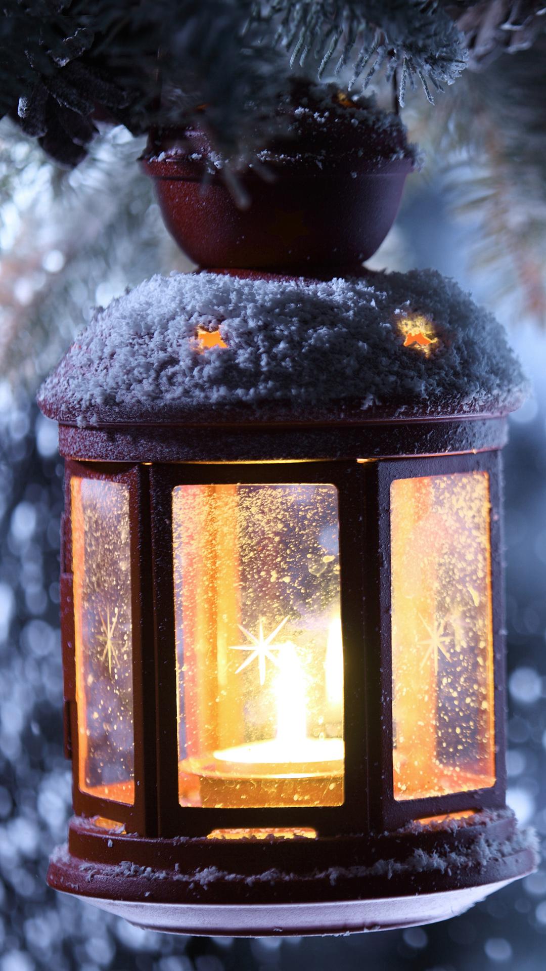 1080x1920 iPhone 6S Plus Winter Lantern Wallpaper​-Quality Free Image and Transparent PNG Clipart