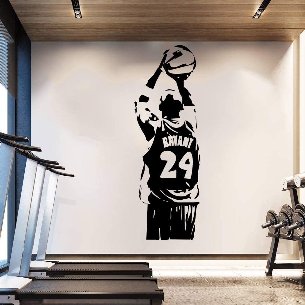 1000x1000 brewersmetaldecor Removable Wallpaper NBA Kobe Wall Sticker Basketball Poster Vinyl Room Decor Sport Man Wall Decals Black Mamba J911 : Tools & Home Improvement