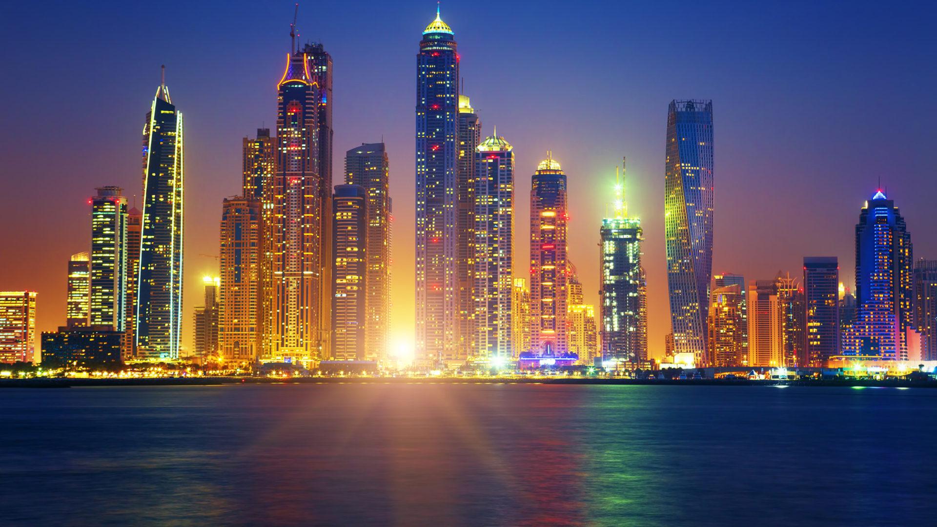 1920x1080 Dubai Sunrise The First Morning Rays Uae Desktop HD Wallpaper For Pc Tablet And Mobile Download 3840x2400 :