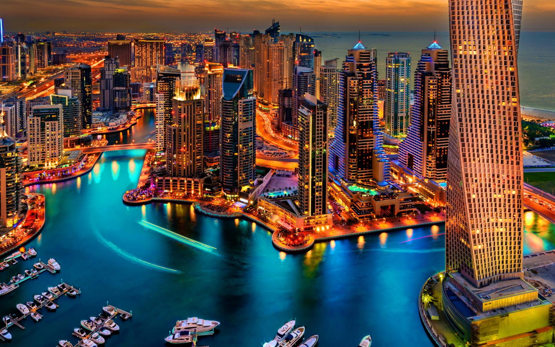 1920x1200 Dubai Marina And Yachts Wallpaper for Widescreen Desktop PC 1920x1080 Full HD