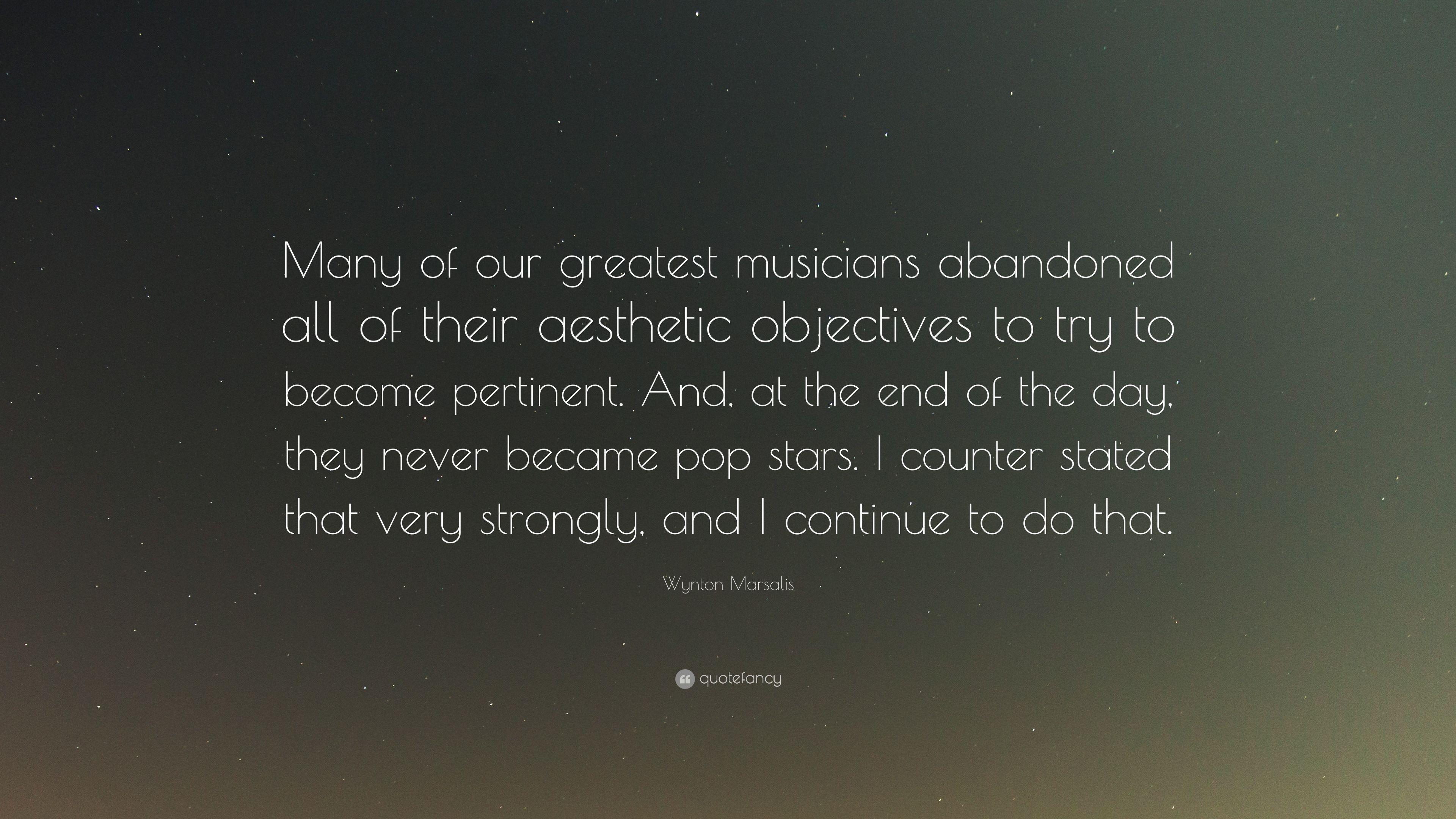 3840x2160 Wynton Marsalis Quote: “Many of our greatest musicians abandoned all