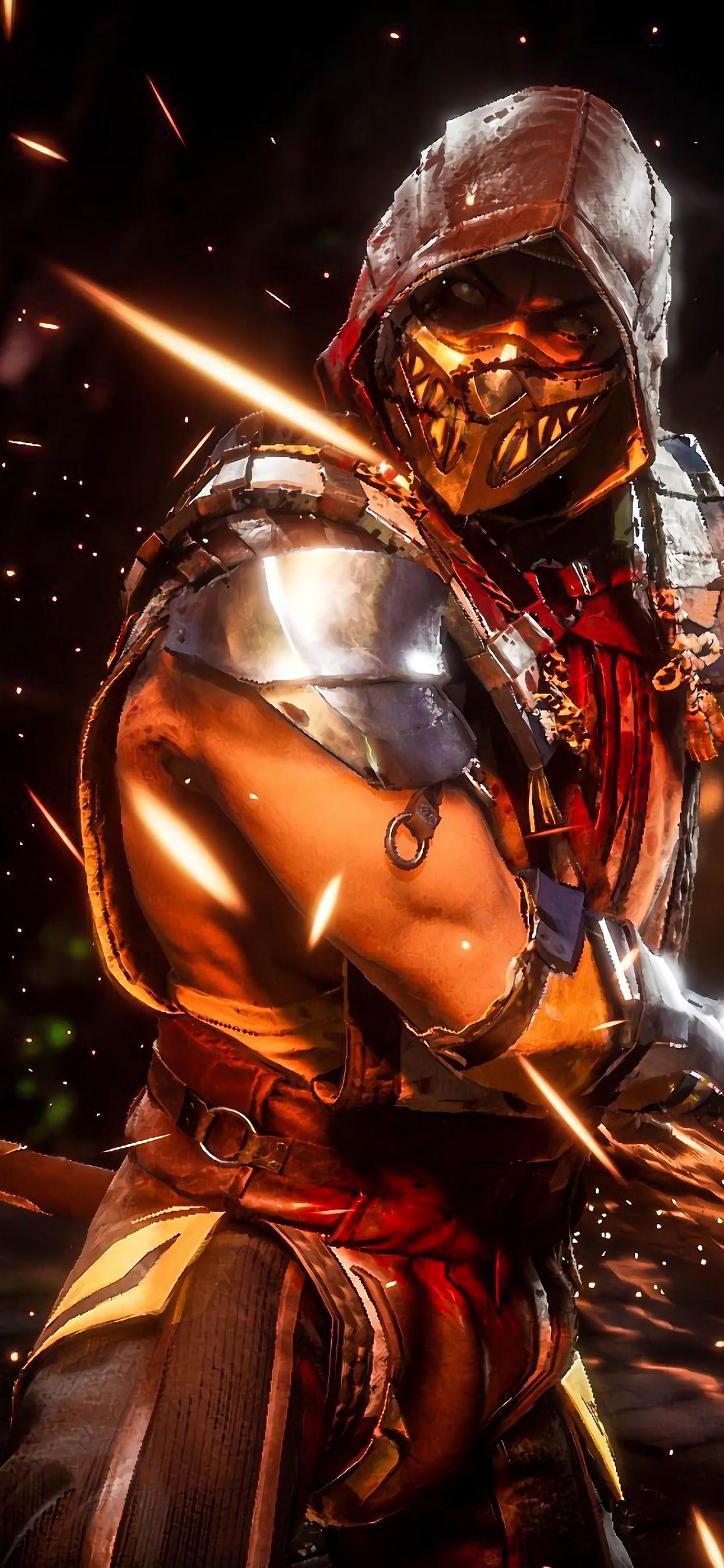 1242x2688 Scorpion Mortal Kombat 11 4K Wallpaper