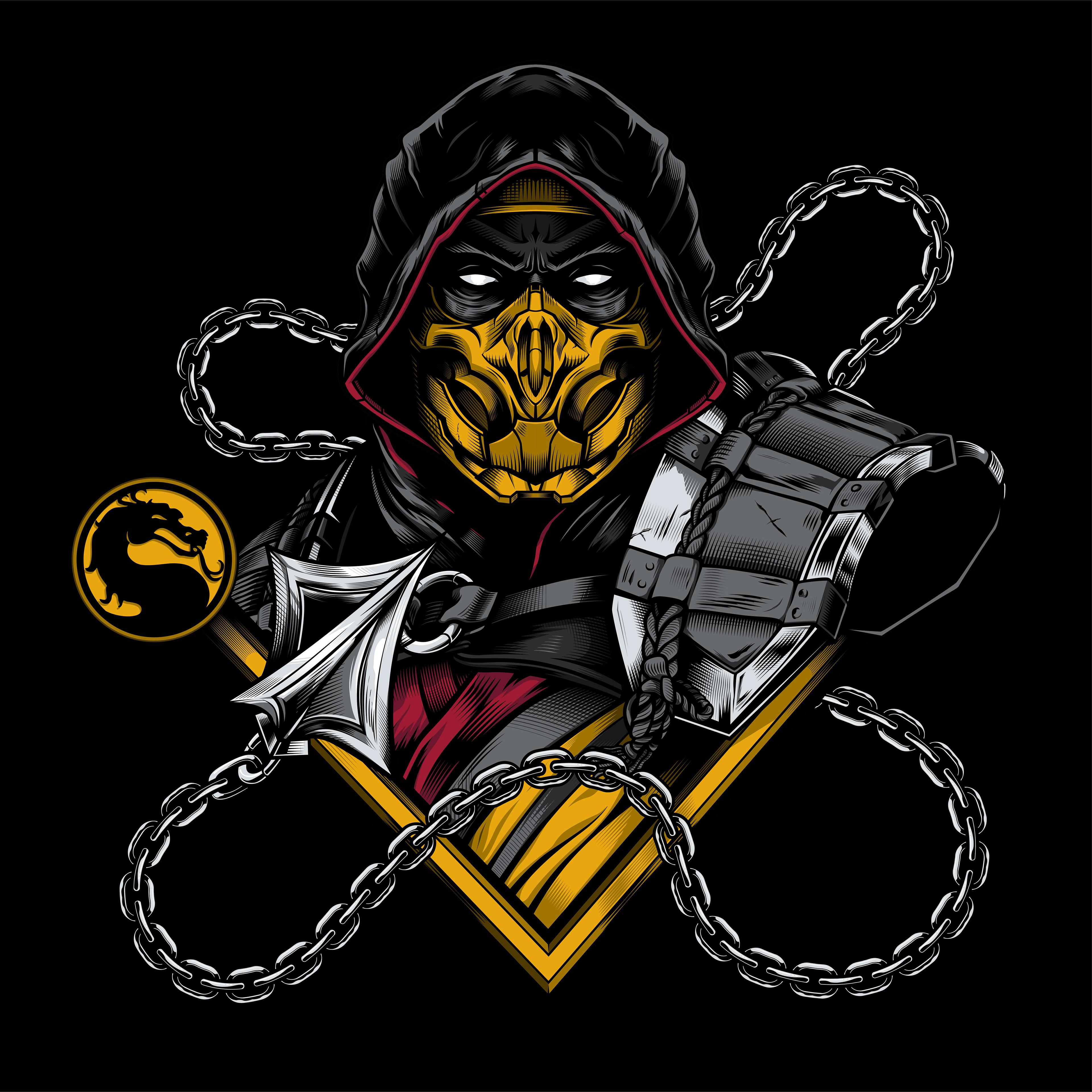 3840x3840 Daniele Caruso MK11 Illustration & Sticker