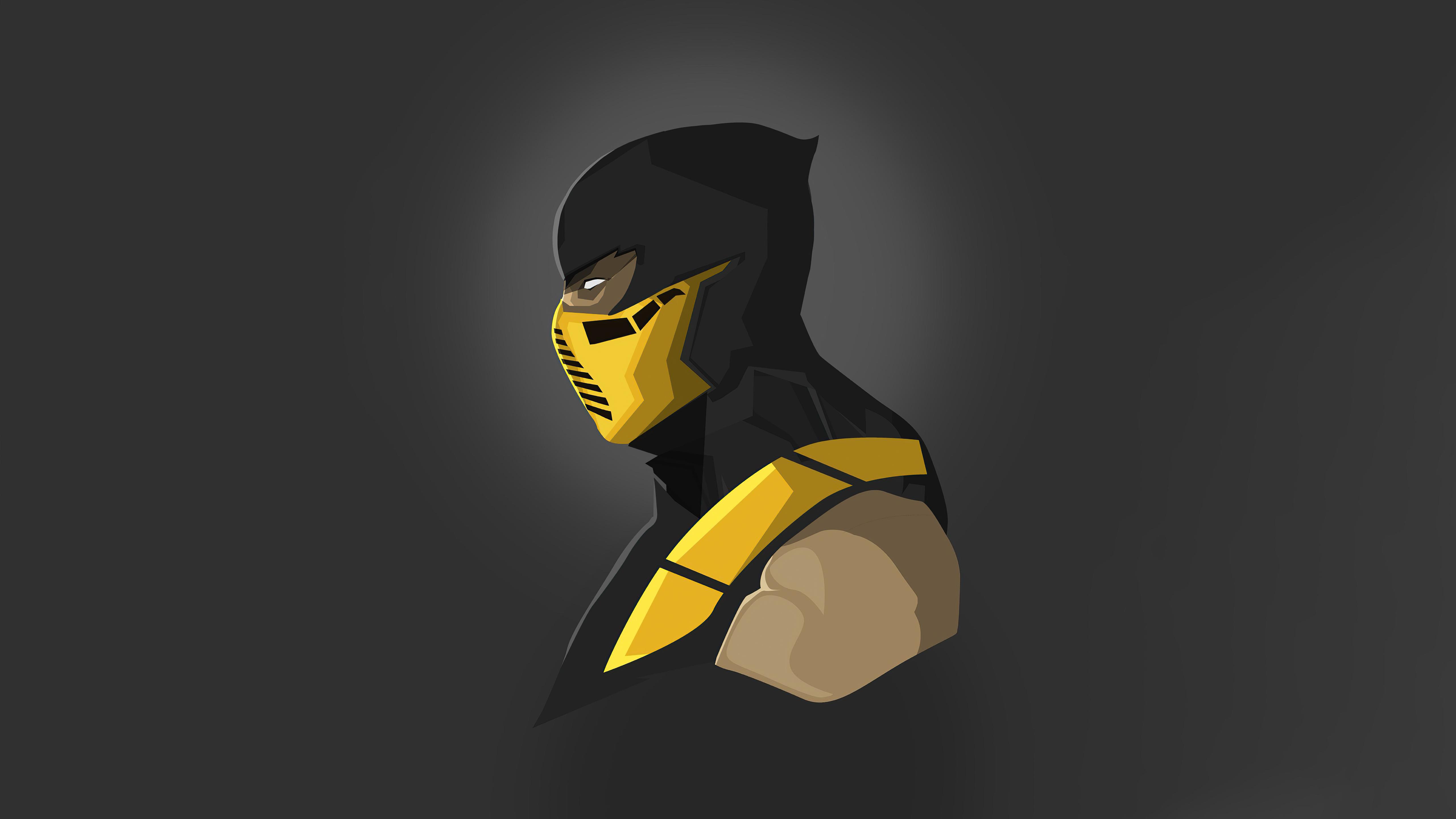 5120x2880 Scorpion from Mortal Kombat Minimalist Wallpaper 5k Ultra HD
