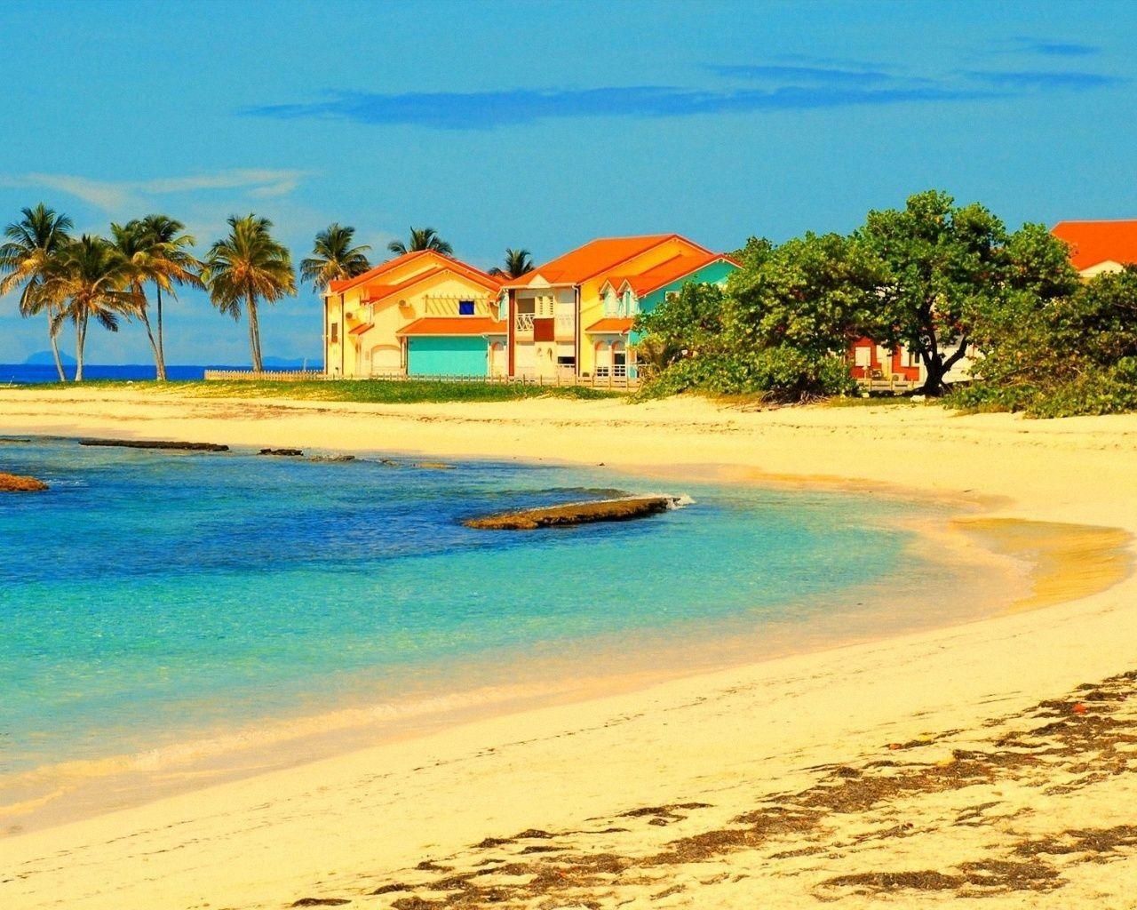 1280x1024 Beach island Wallpaper Luxury Guadeloupe island