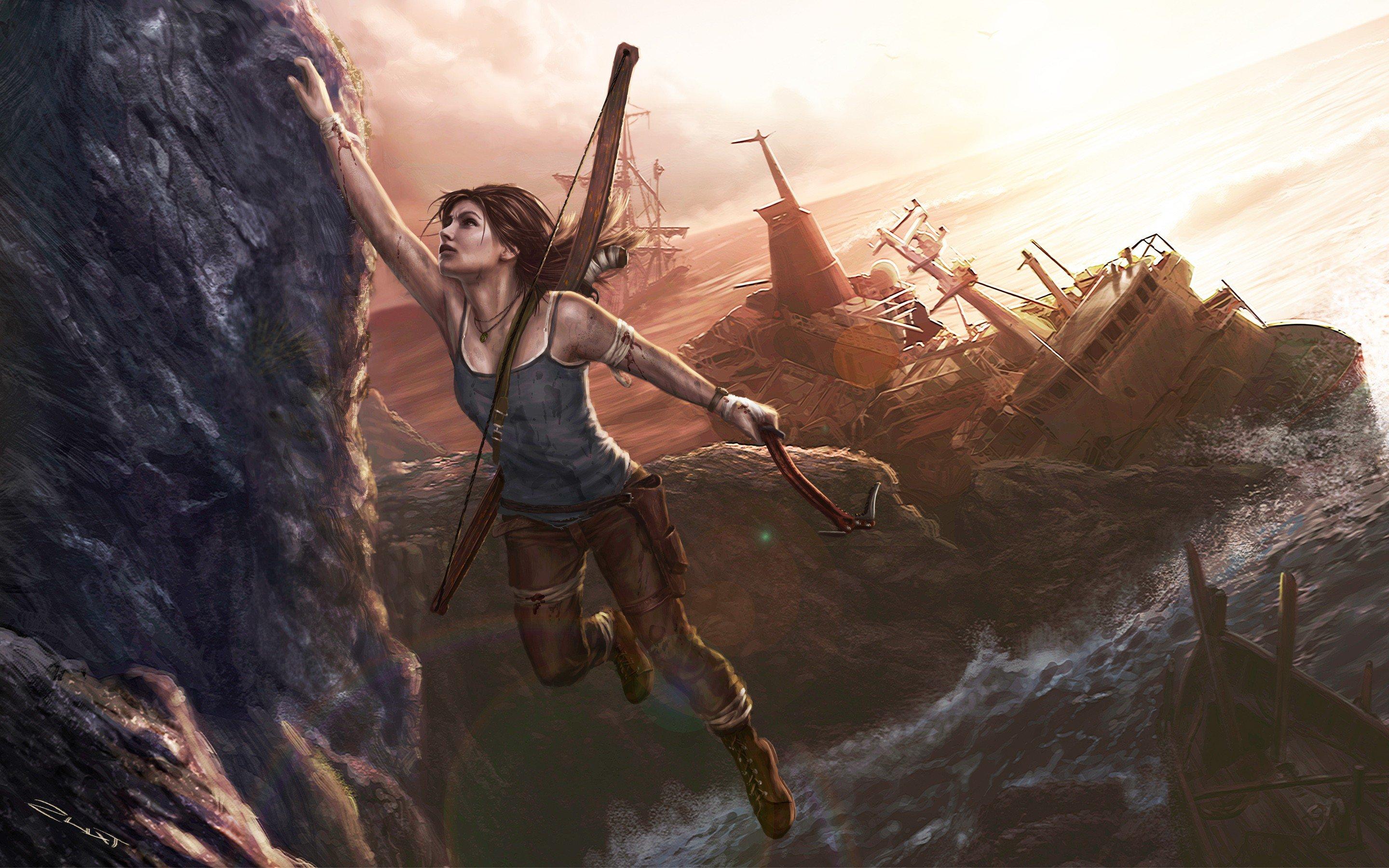 2880x1800 Lara Croft Art 1366x768 Resolution HD 4k Wallpaper, Image, Background, Photo and Picture