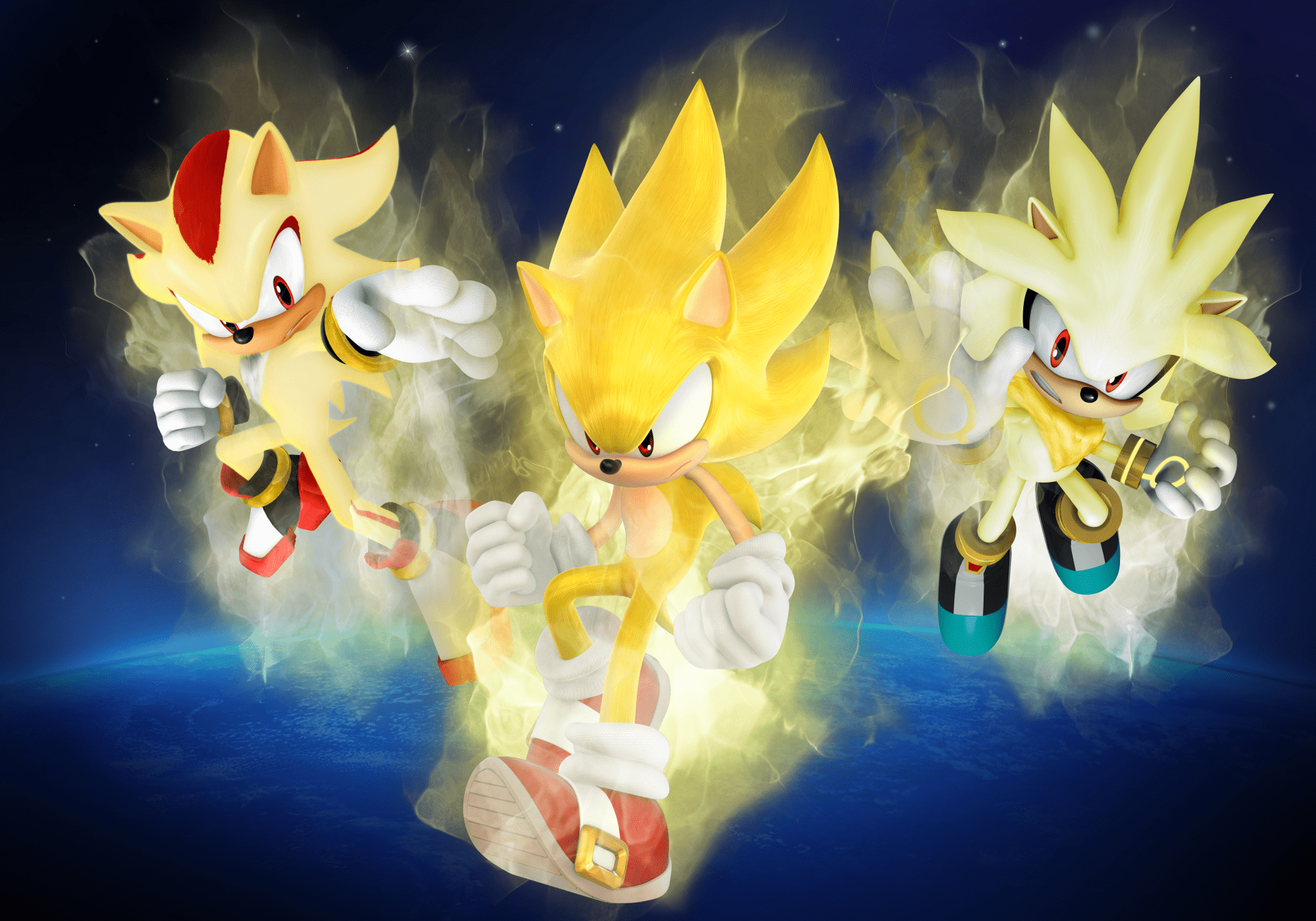 1920x1344 Super Silver & Shadow Unite: Epic Sonic 4K Ultra HD Wallpaper