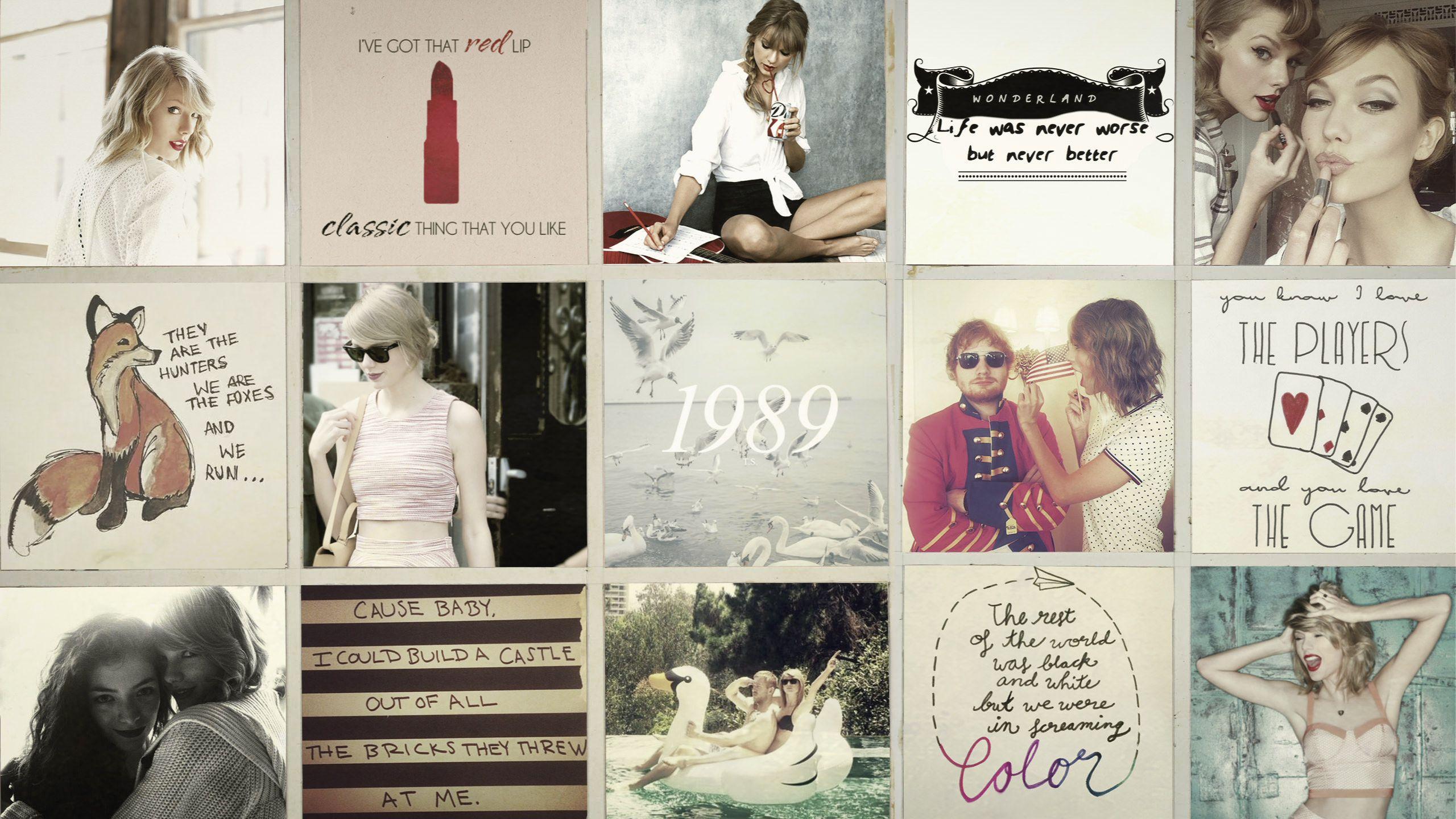 2560x1440 Taylor Swift Albums Desktop Wallpaper