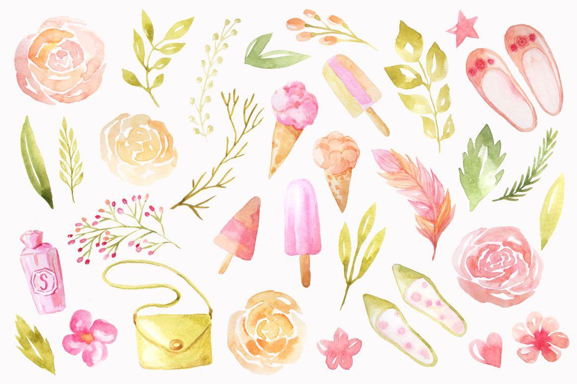1160x772 Summer Watercolour Wallpaper