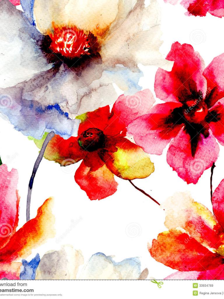 768x1024 Free download Watercolor Flower Wallpaper Seamless wallpaper with summer [1300x1390] for your Desktop, Mobile & Tablet. Explore Floral Watercolor Wallpaper. Floral Wallpaper, Floral Wallpaper for Walls, Watercolor Wallpaper for Walls
