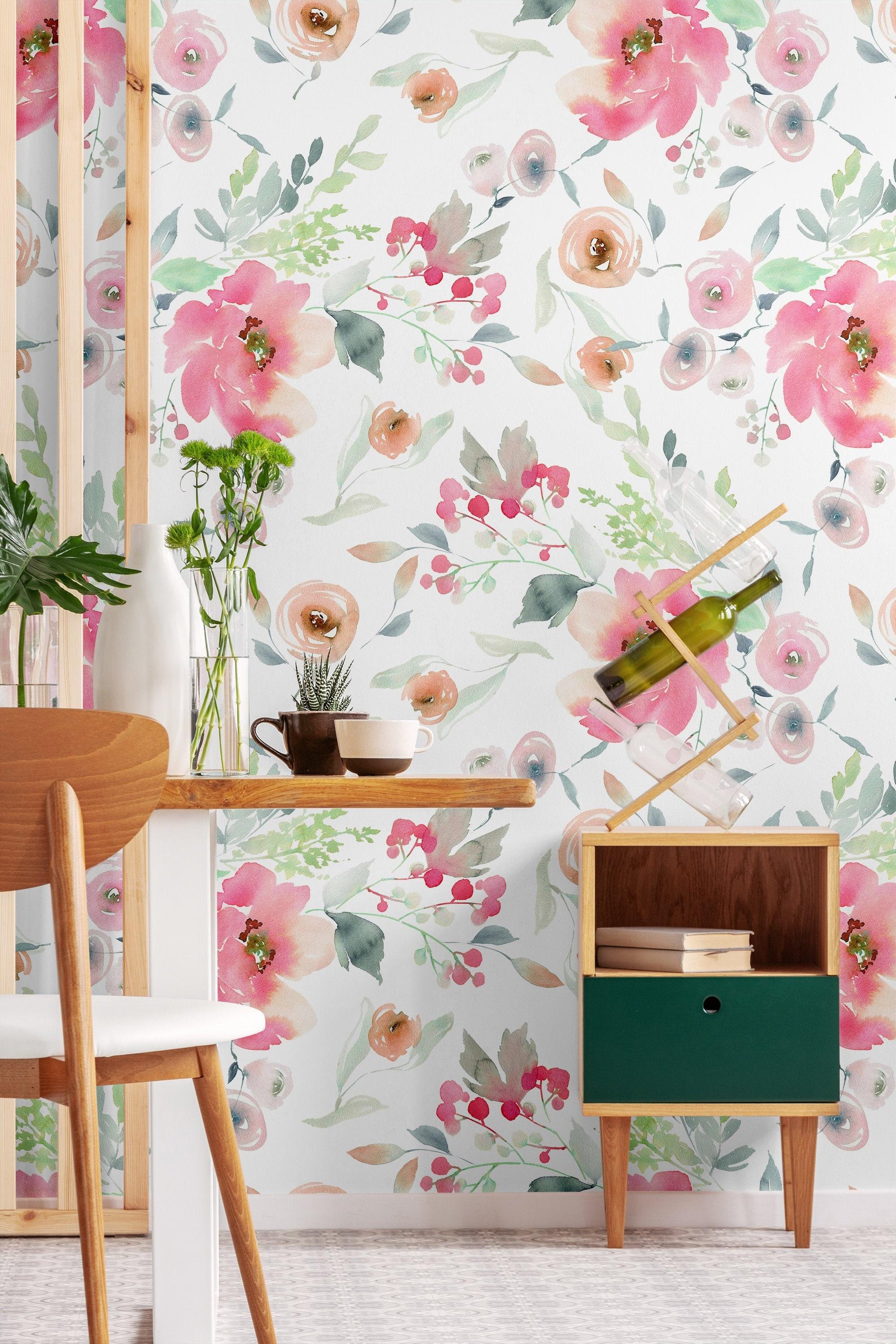 2000x3000 Summer pastel watercolor flowers Botanical wallpaper self