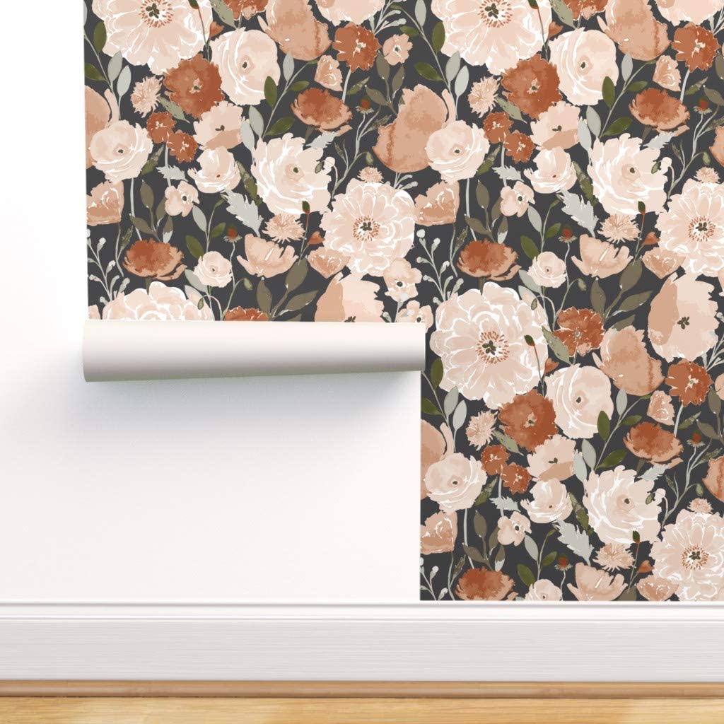 1024x1024 Buy Removable Wallpaper 9ft X 2ft Pink Poppy Flower Copper Garden Floral Summer Watercolor Custom Pre Pasted Wallpaper By Spoonflower Online In Indonesia. B085S7DFPX