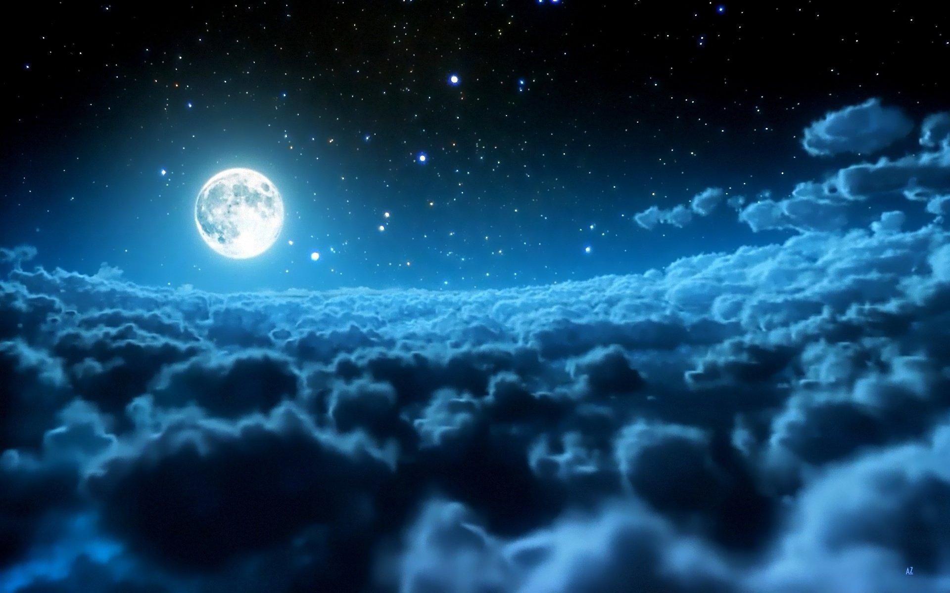 1920x1200 Anime Night Sky Manga Series Background Wallpaper 106126
