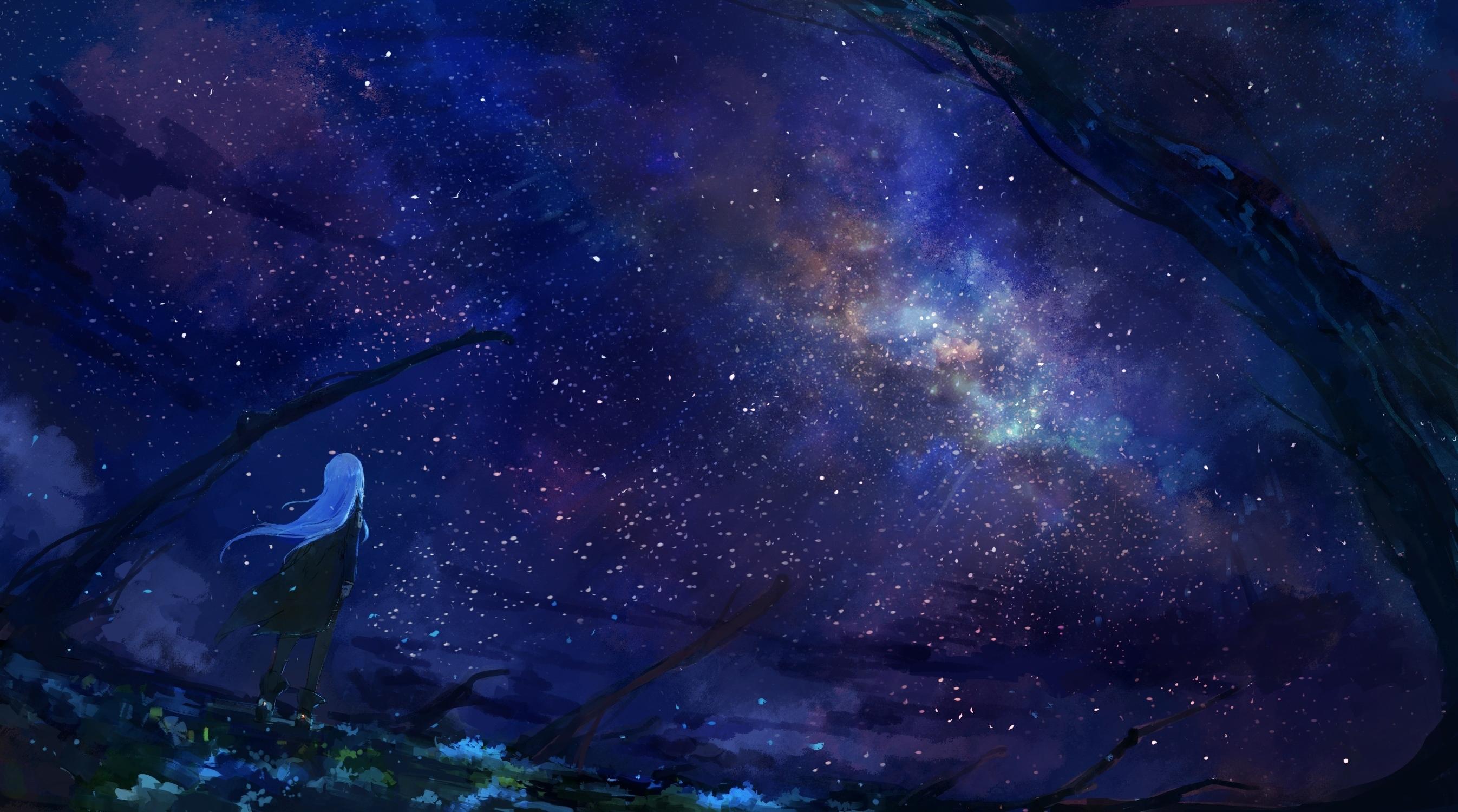 Anime Girl Sky Wallpapers - Top Free Anime Girl Sky Backgrounds ...