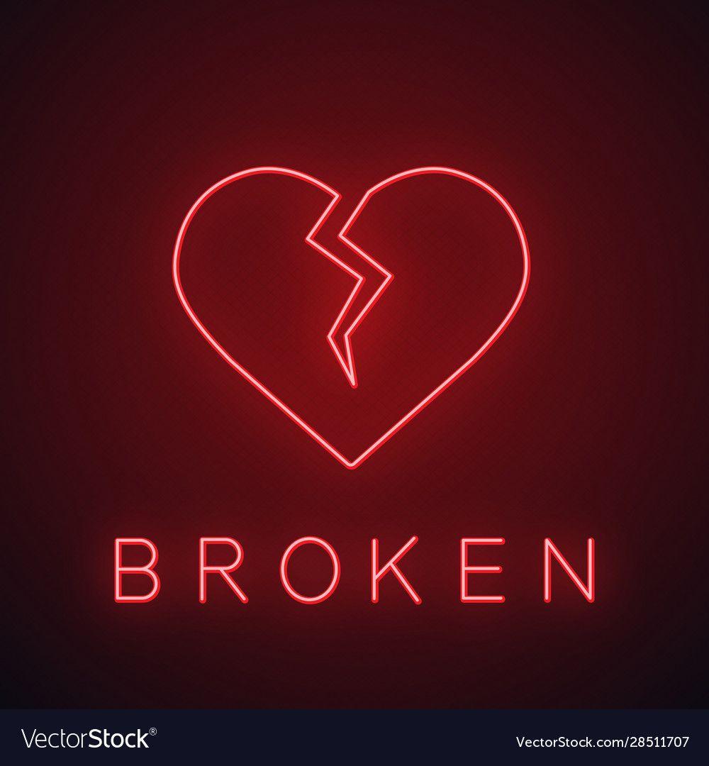 Neon Broken Heart Wallpapers Top Free Neon Broken Heart Backgrounds Wallpaperaccess