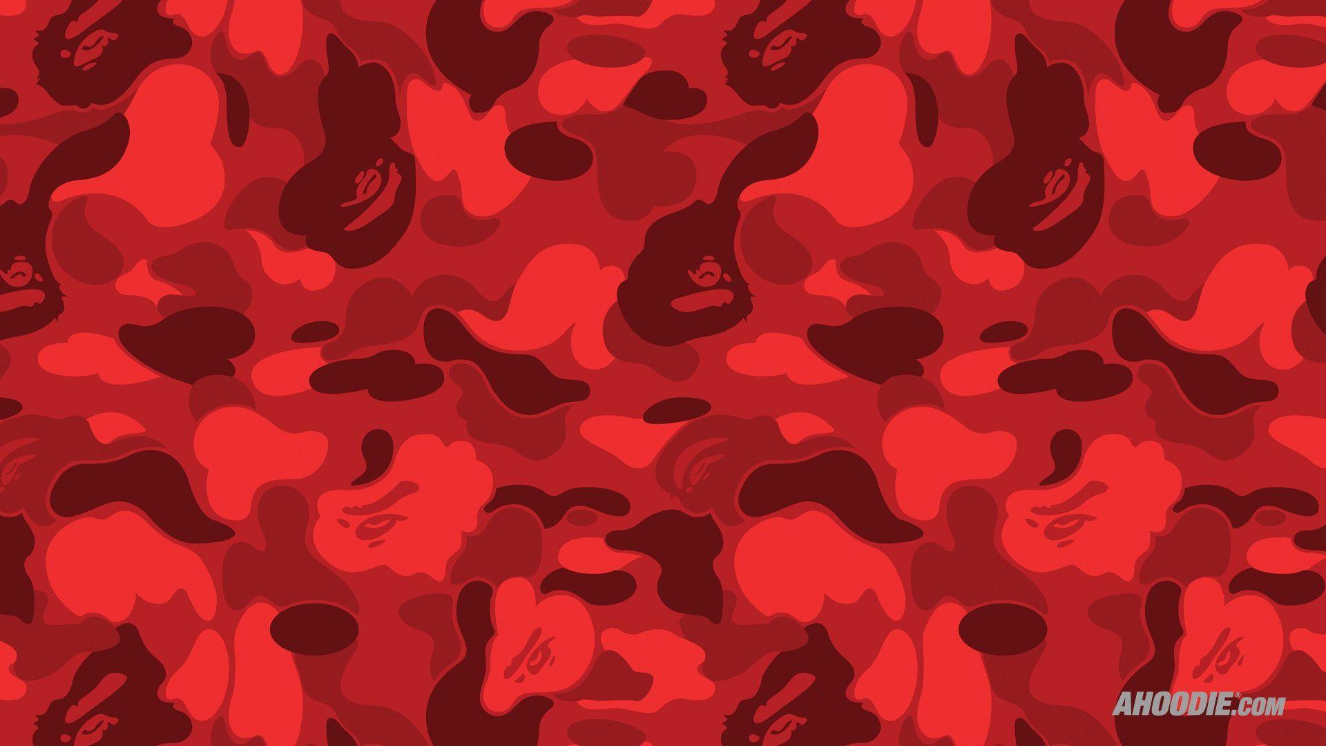 1920x1080 Red BAPE Computer Wallpaper