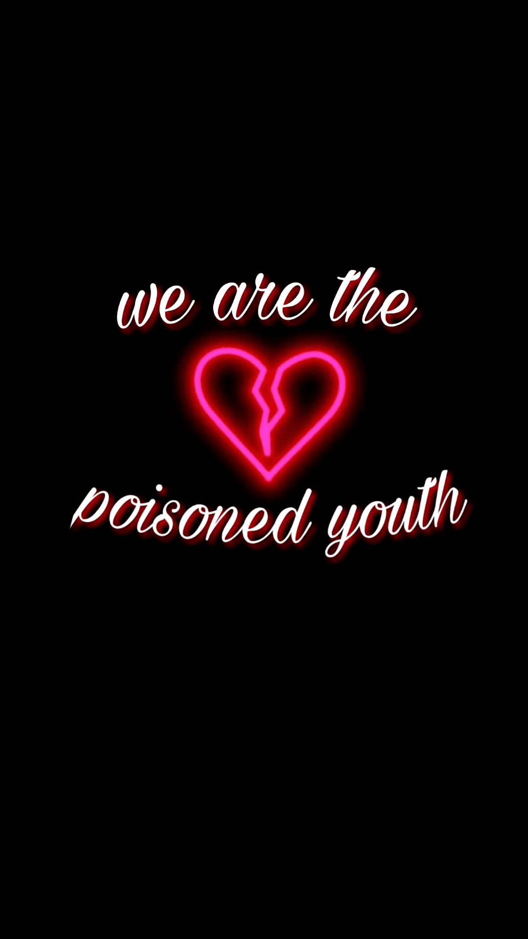 1080x1920 Aesthetic Red Heart Neon Wallpaper