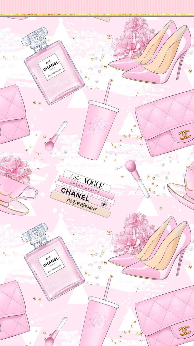 736x1307 Glamorous Digital Papers Fashion Seamless Patterns Pretty. Etsy. Pink wallpaper iphone, iPhone wallpaper girly, Pink wallpaper background