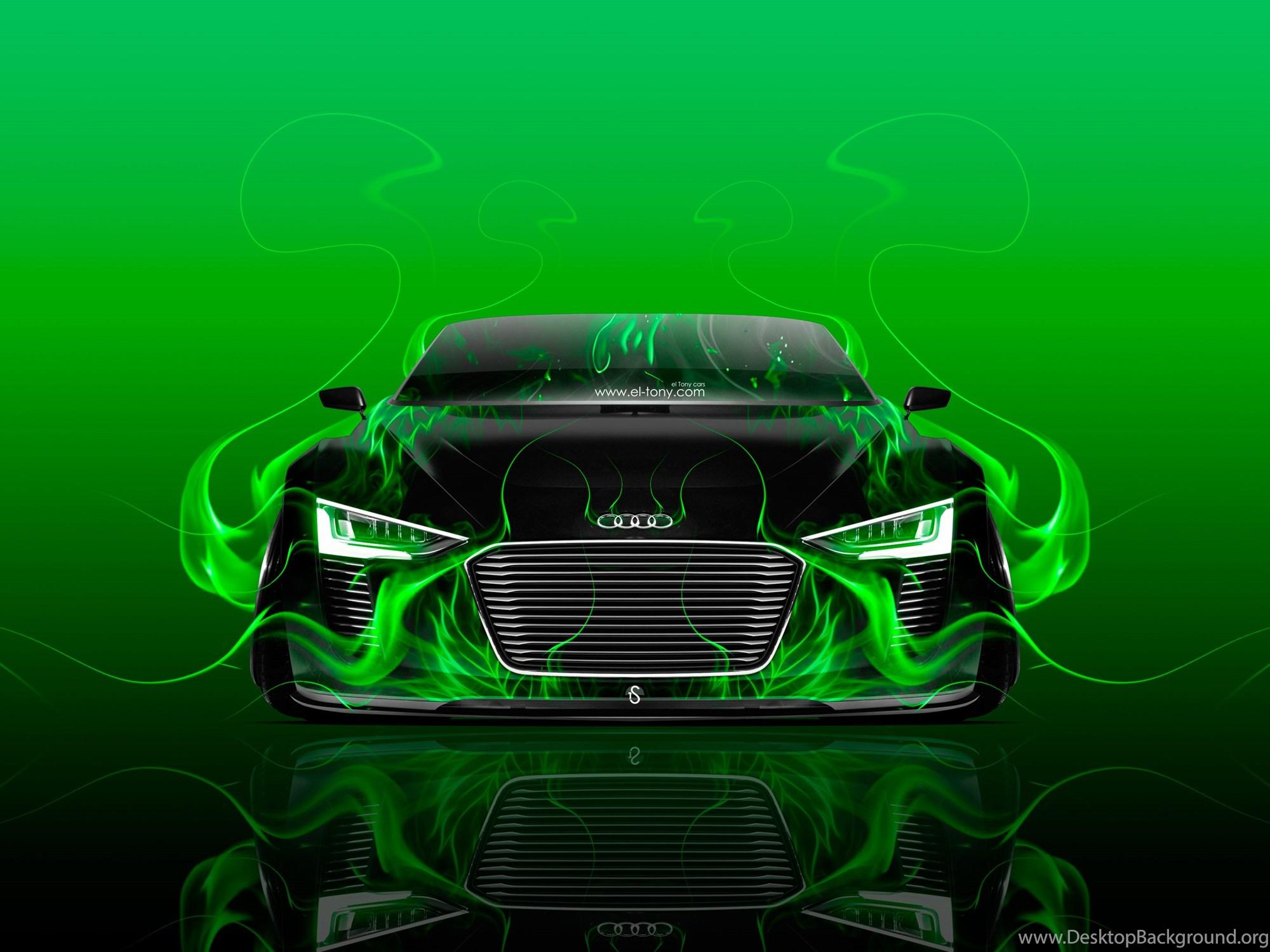 2000x1500 Audi E tron Spyder Front Fire Abstract Car 2015 Wallpaper El Tony. Desktop Background