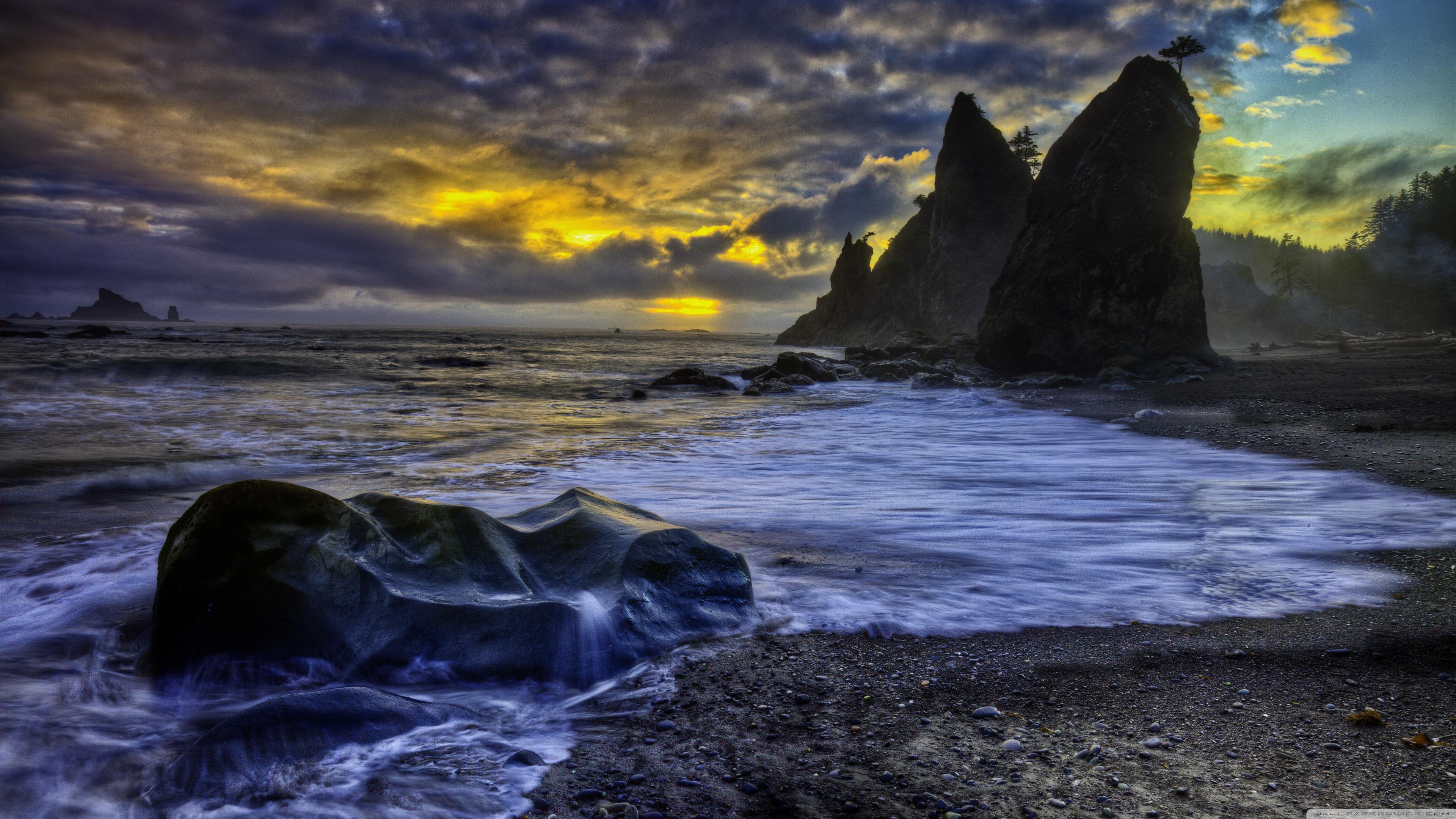3840x2160 Dark Clouds Over Ocean HDR Ultra HD Desktop Background Wallpaper for 4K UHD TV : Multi Display, Dual Monitor : Tablet