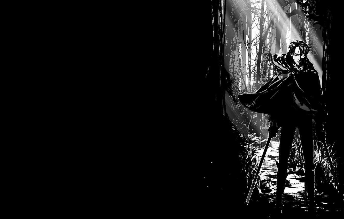 1332x850 Wallpaper anime, art, levi, attack, shingeki no kyojin, shingeki, titan, kyojin image for desktop, section прочее