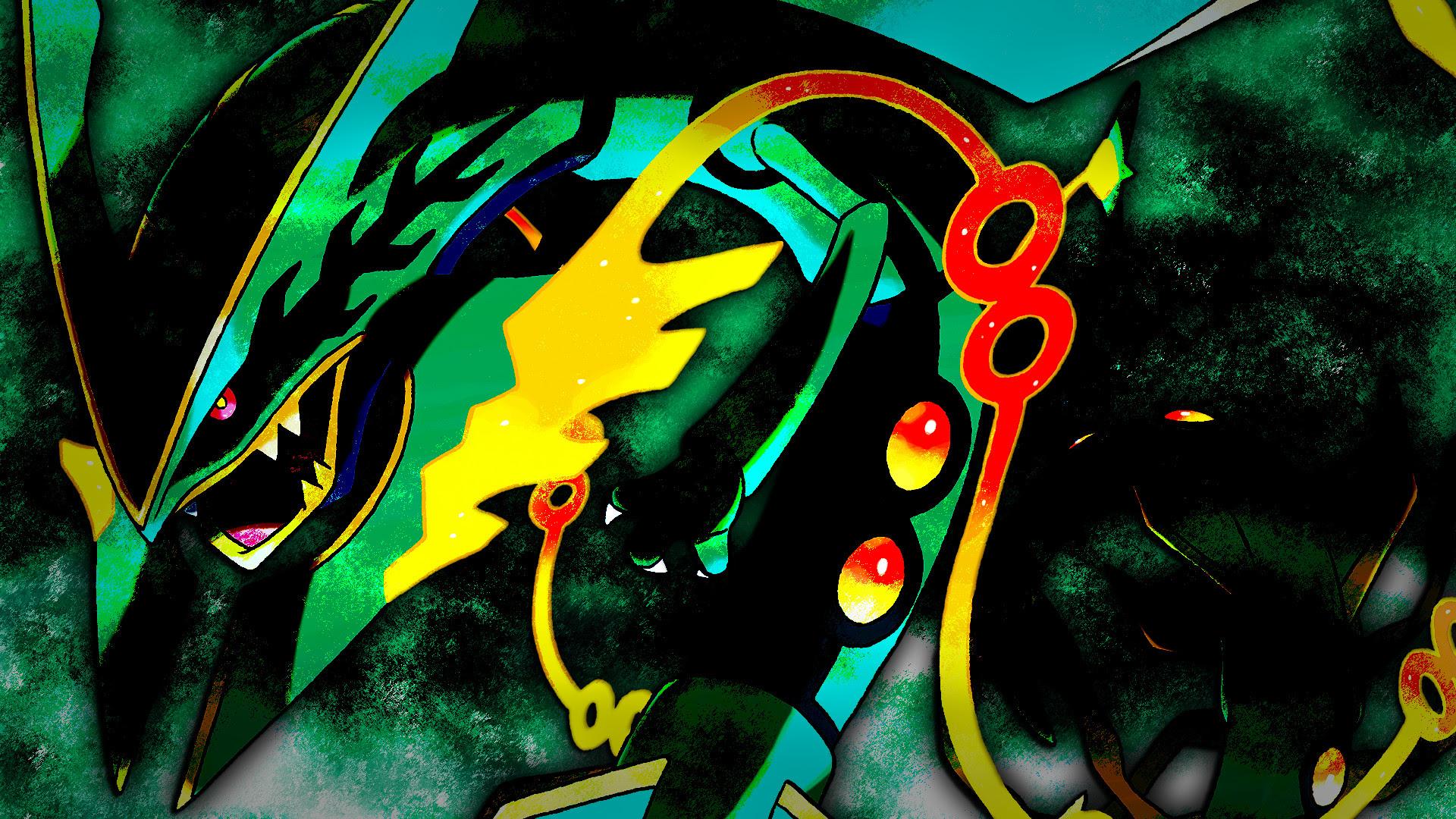 1920x1080 Mega Rayquaza Wallpaper