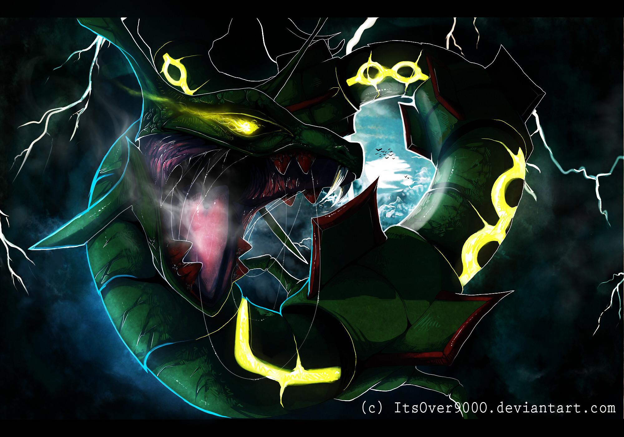 2000x1401 pokemon shiny mega rayquaza wallpaper. Pokemon wallpaper