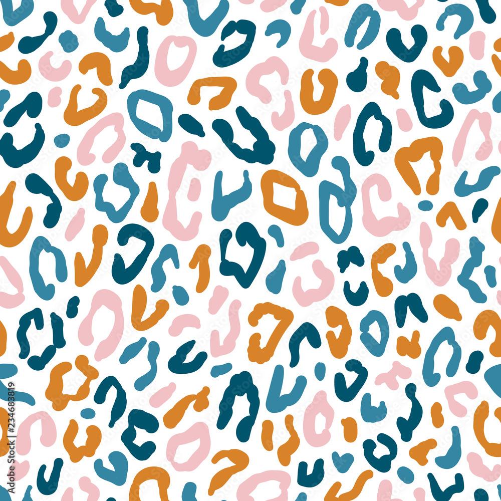 1000x1000 Abstract colorful animal skin texture, seamless vector repeat. Modern arty style. Great for fashion design, web & print, wallpaper & background, home decor, scrapbooking, gift wrapping paper etc. Stock Vector