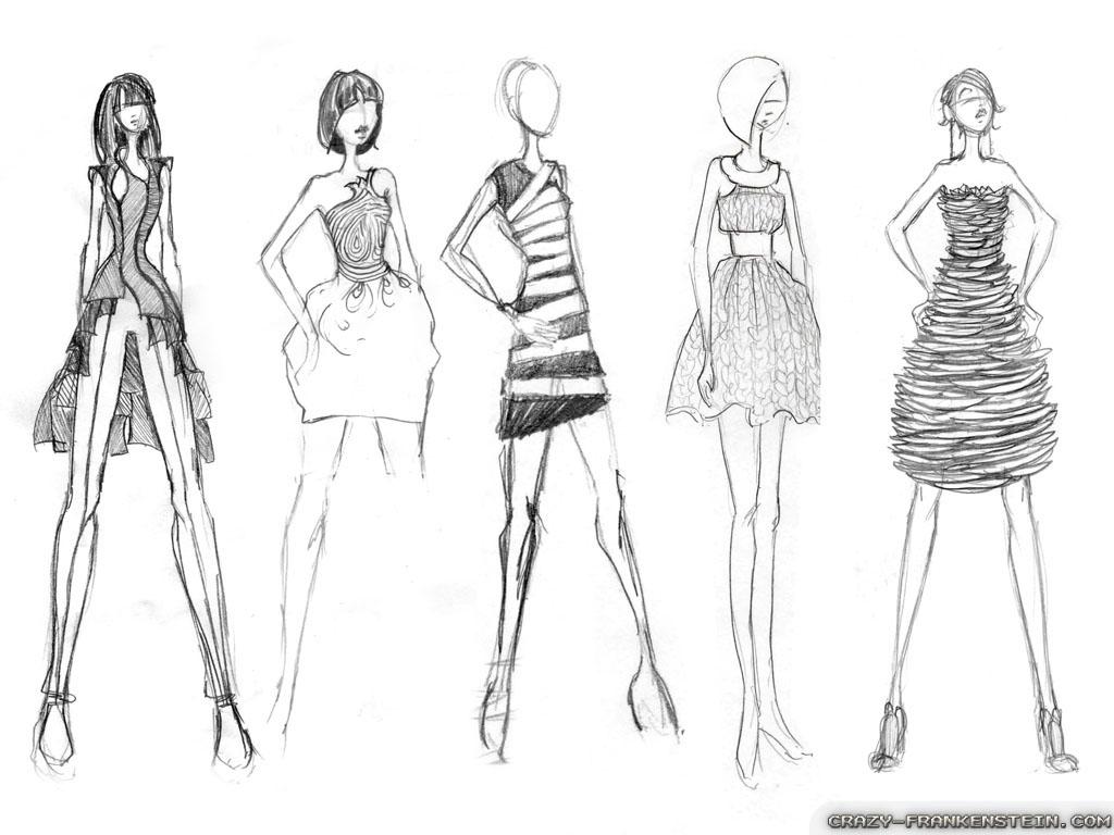 1024x768 Fashion Sketches wallpaper
