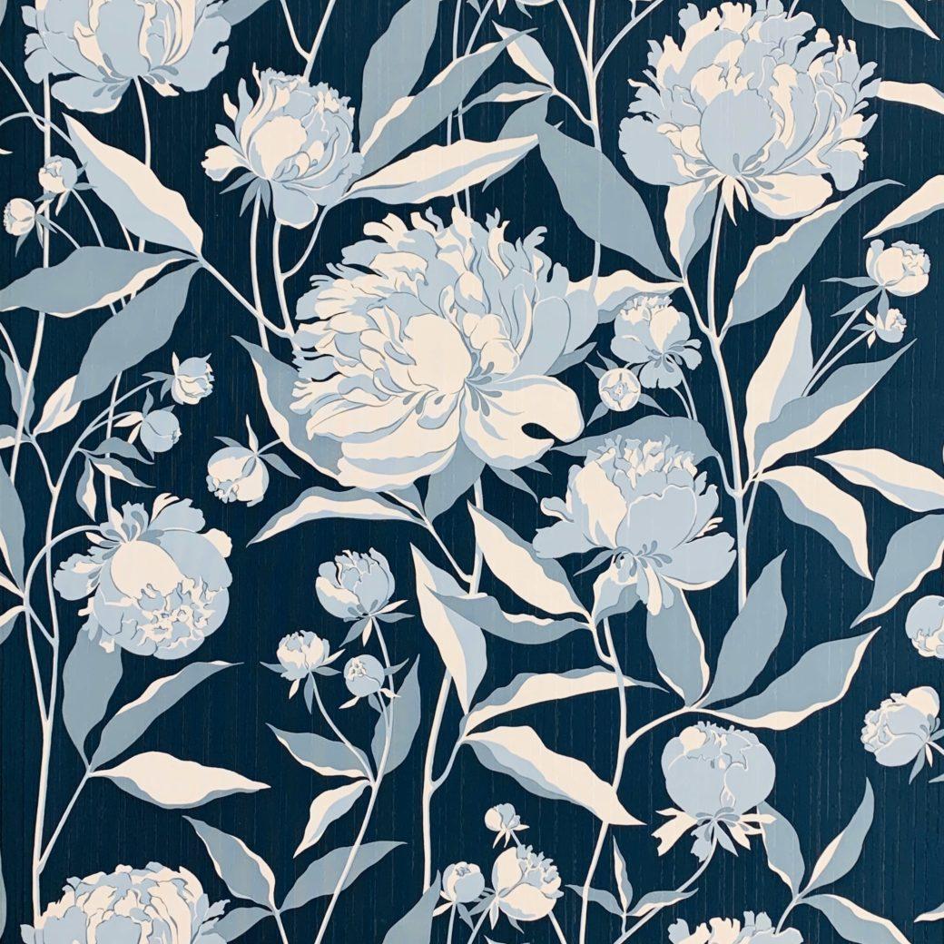 1040x1040 Vintage Wallpaper Shops Blue Floral Wallpaper