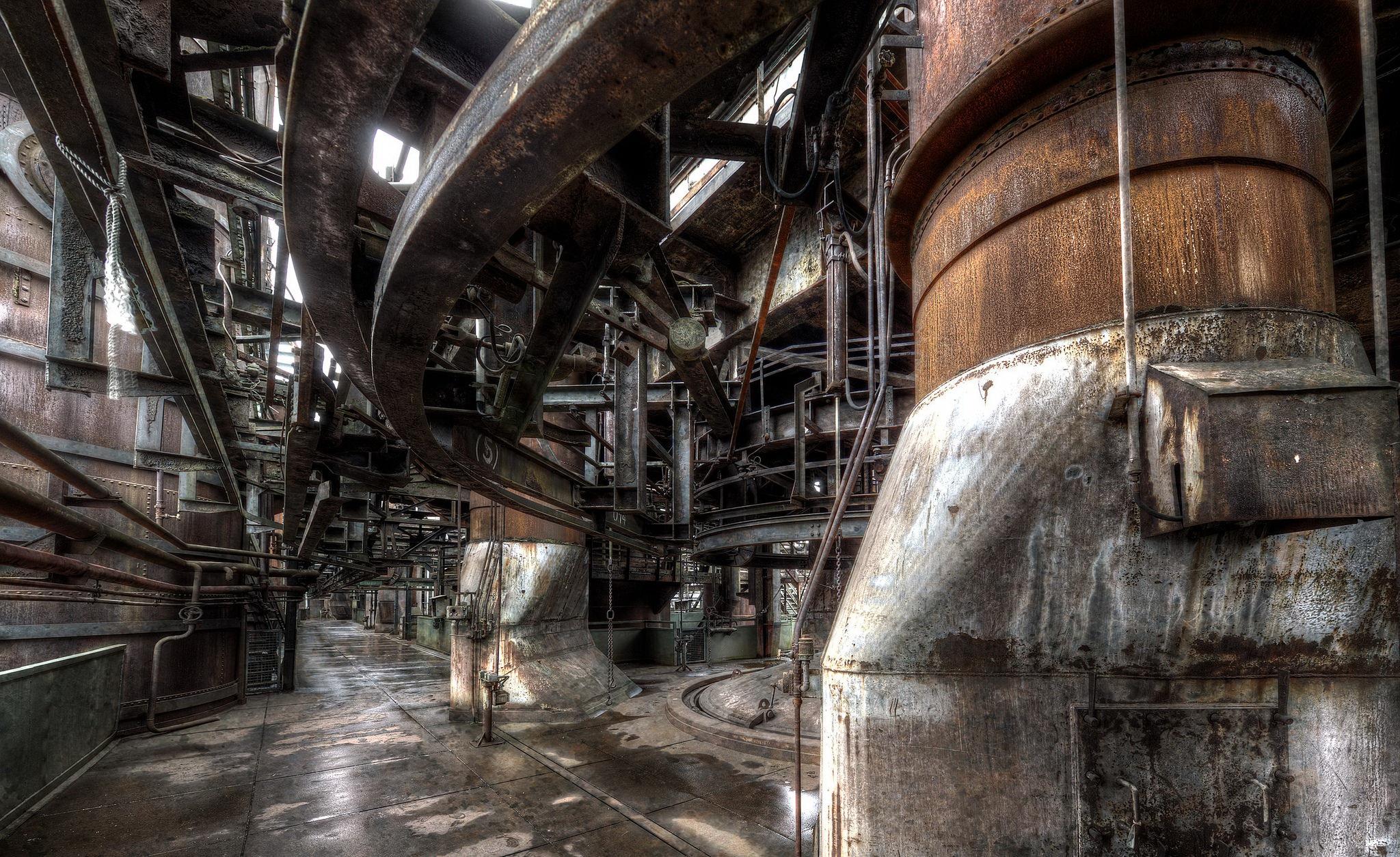 2048x1255 industrial, Factories Wallpaper HD / Desktop and Mobile Background