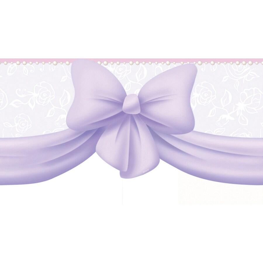 900x900 Disney 9 Purple Ribbon Swag Prepasted Wallpaper Border in the Wallpaper Borders department at