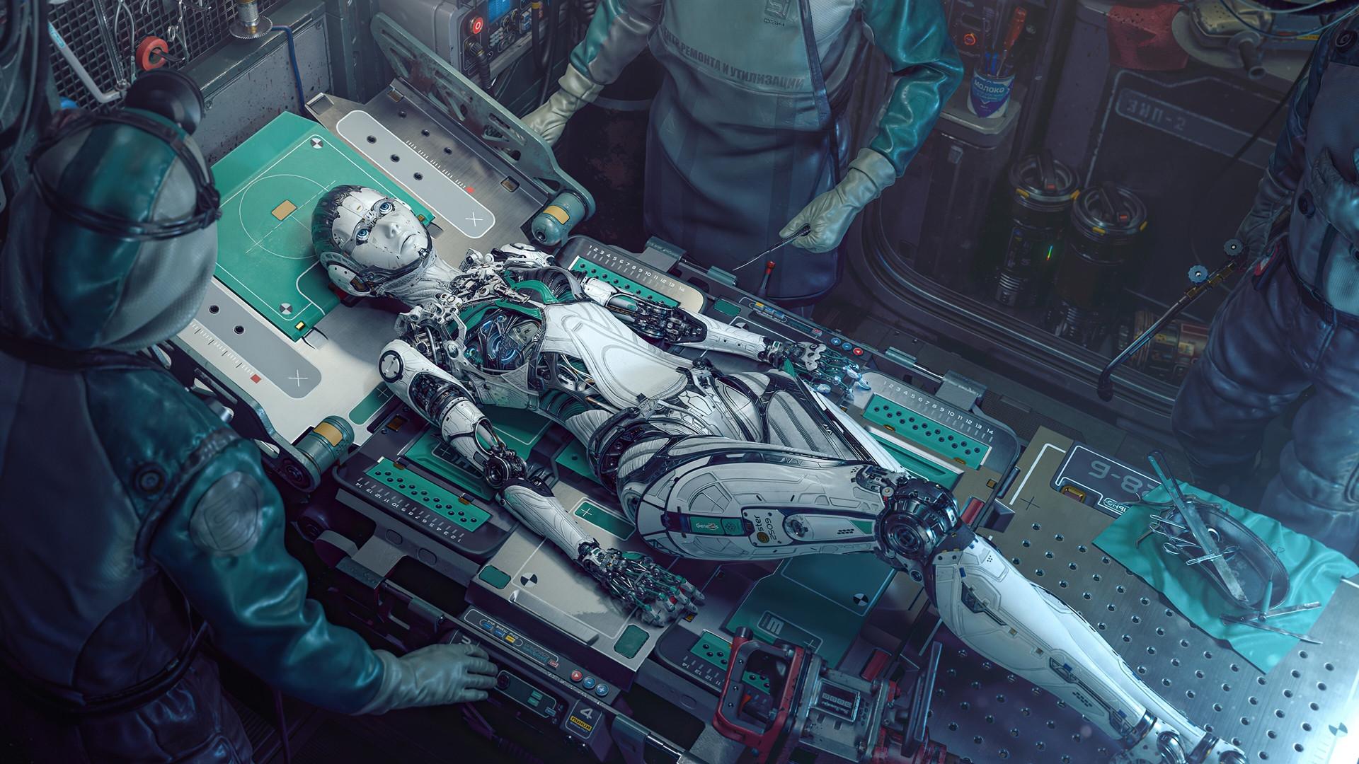 1920x1080 Making Cyberpunk Robot 1080P Laptop Full HD Wallpaper, HD Fantasy 4K Wallpaper, Image, Photo and Background