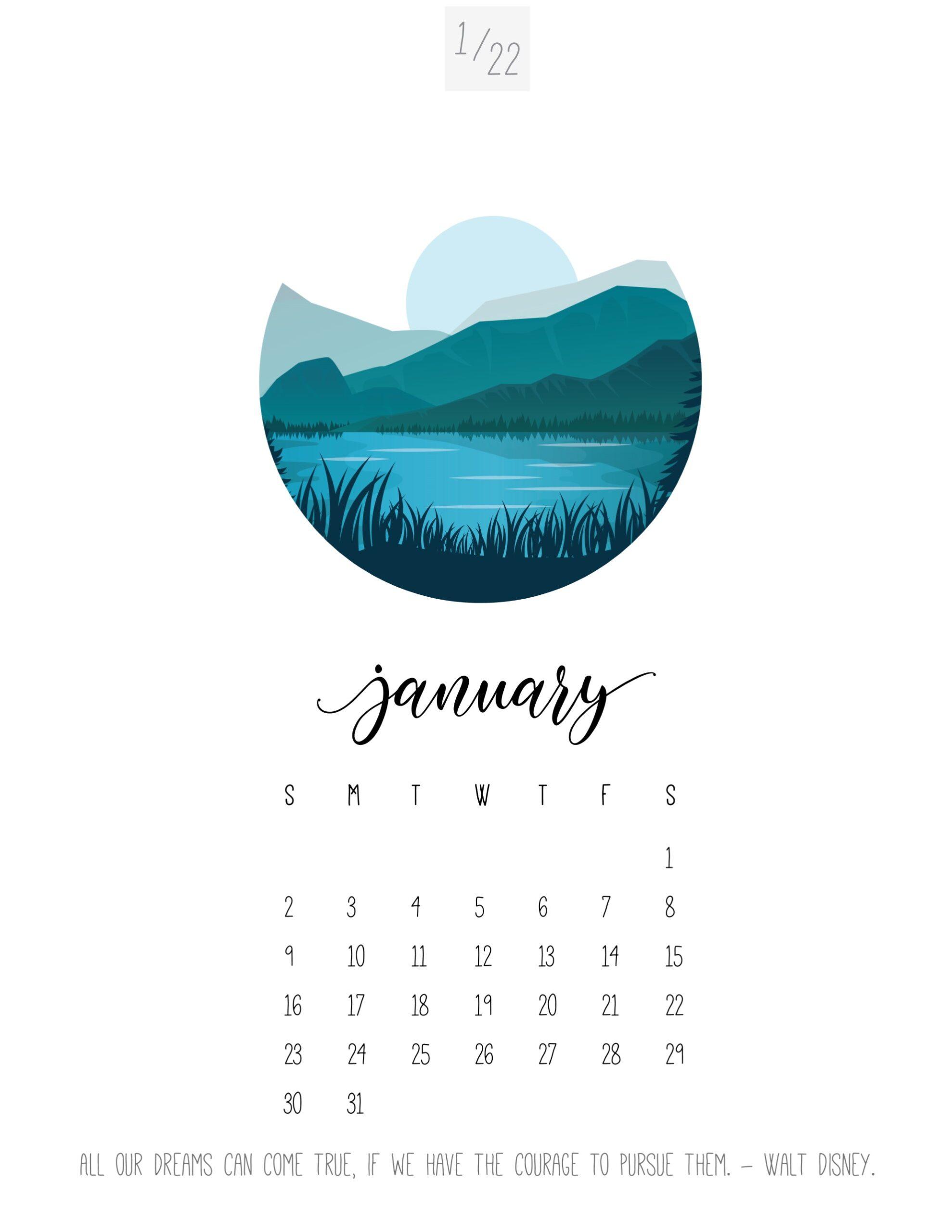 January 2022 Calendar Wallpapers - Top Free January 2022 Calendar Backgrounds - Wallpaperaccess