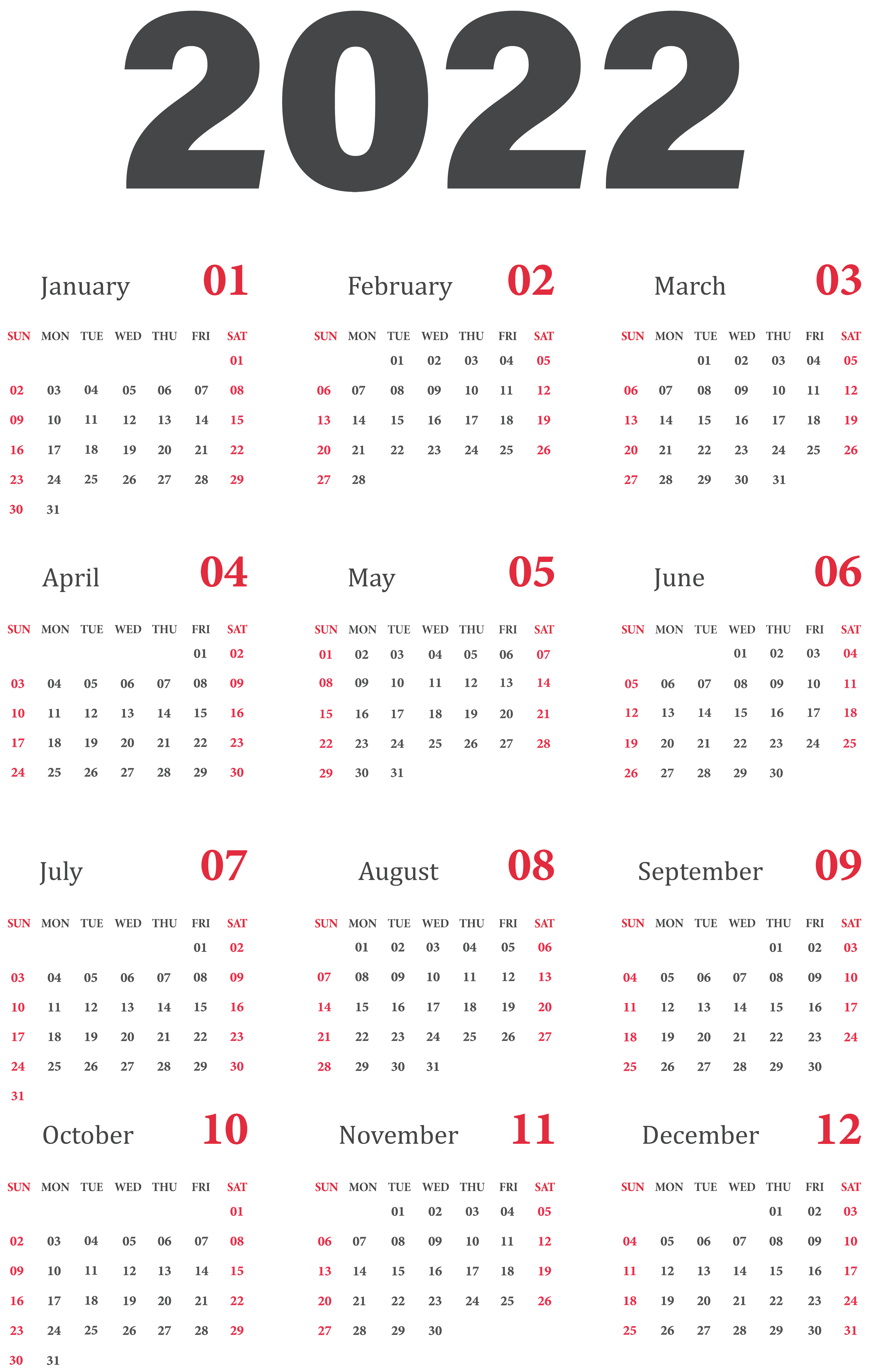 5068x8000 Calendar US Transparent Clipart​-Quality Free Image and Transparent PNG Clipart