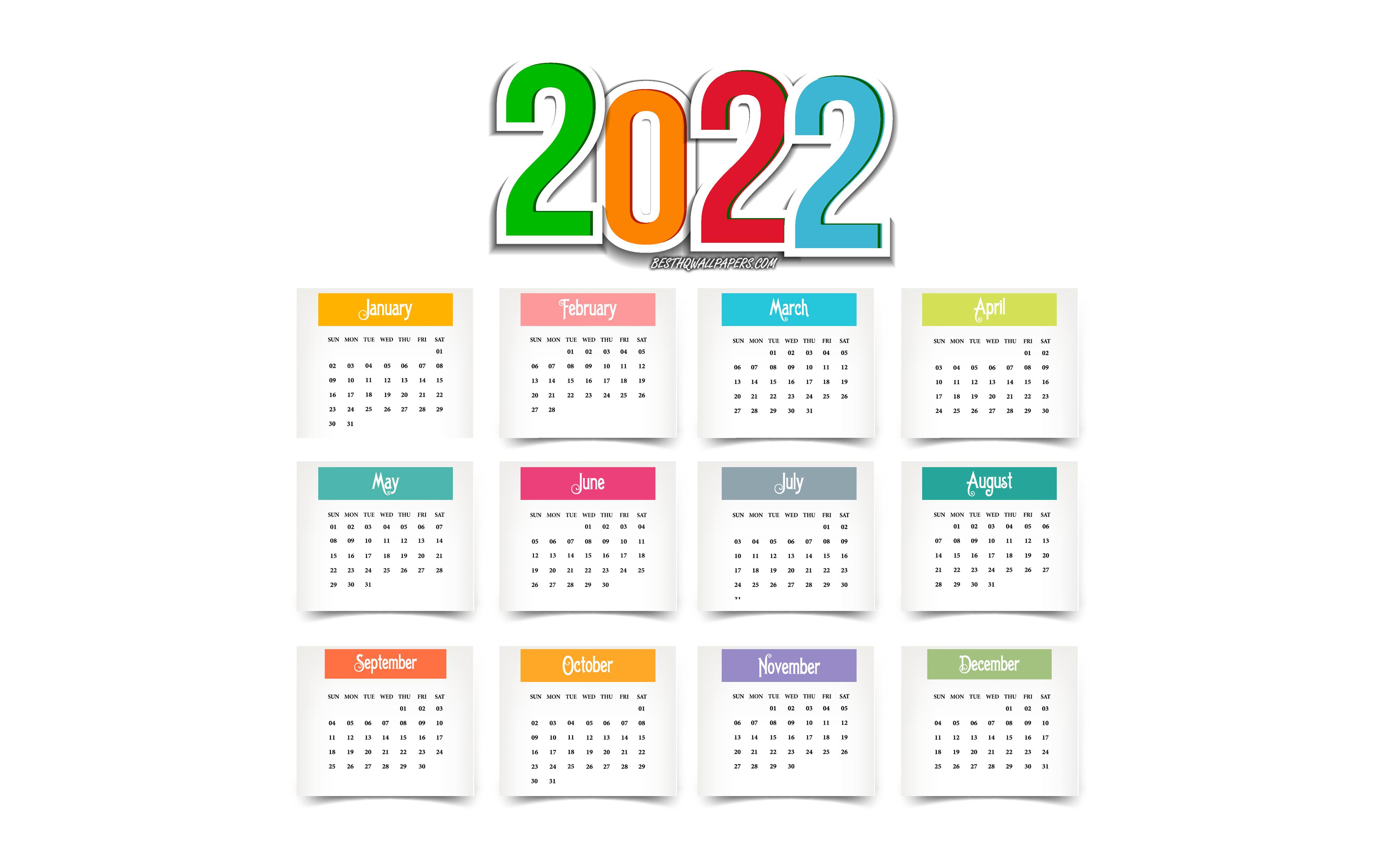 2022 Calendar Wallpapers Top Free 2022 Calendar Backgrounds