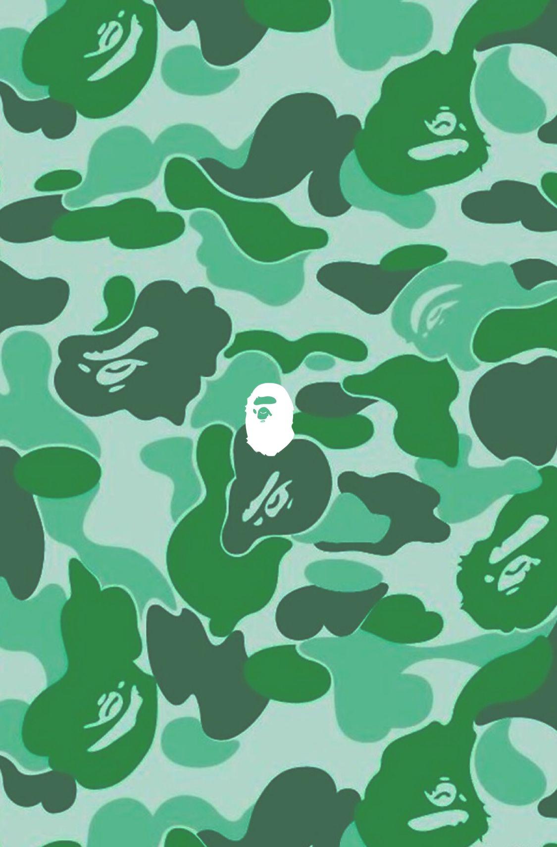 1125x1711 Green Bape Wallpaper