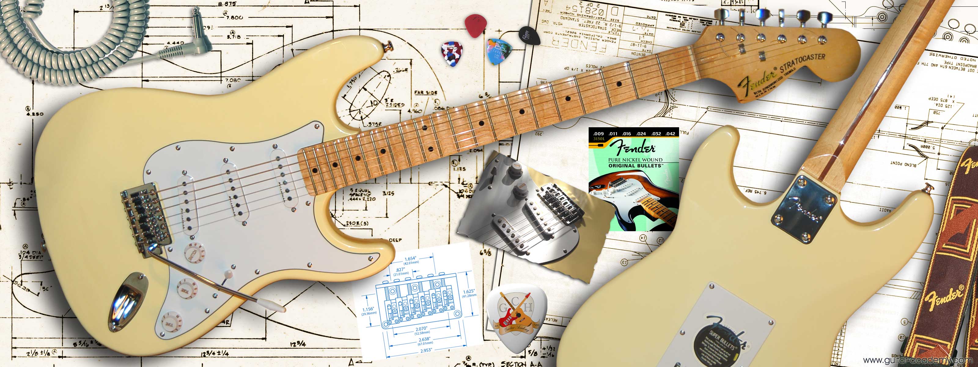 3200x1200 Guitar Wallpaper For Dual Monitors, Yngwie Malmsteenfender Monitor Wallpaper Guitar