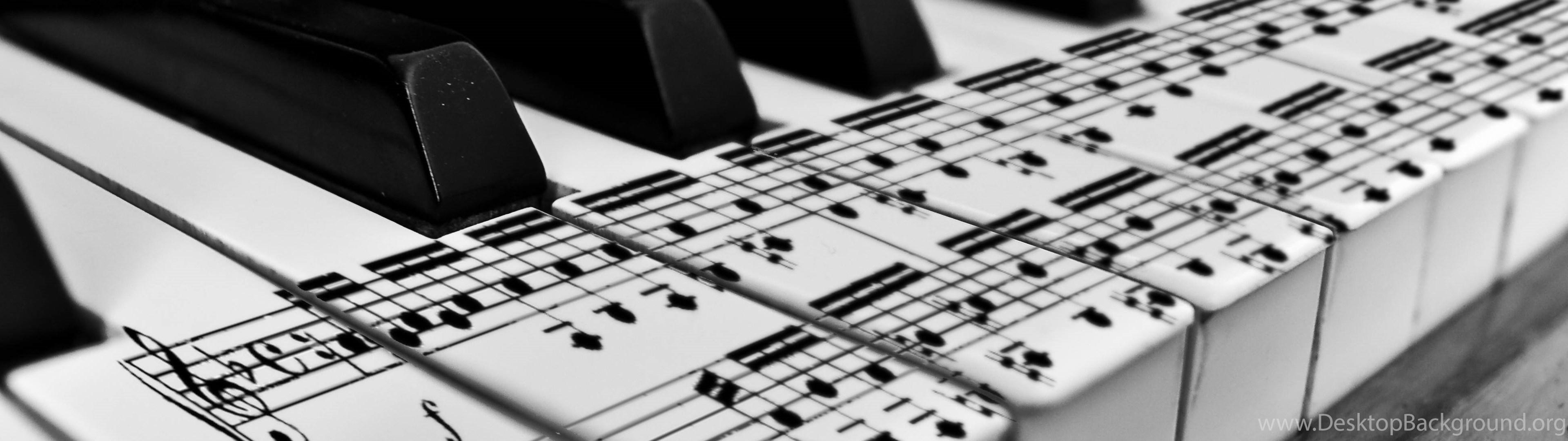 3840x1080 Sheet Music Wallpaper
