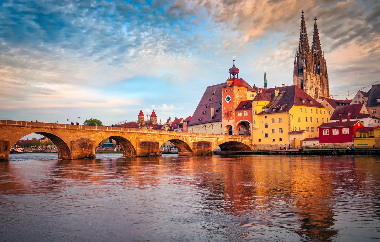 1332x850 Wallpaper Germany, Bavaria, Regensburg image for desktop, section город