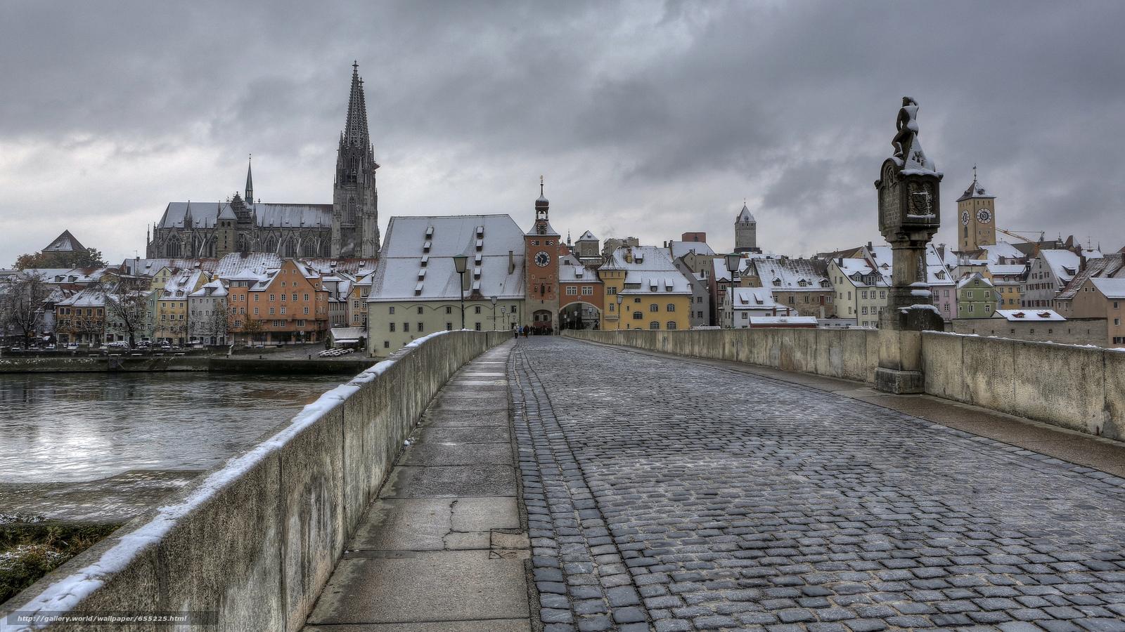 1600x900 Download wallpaper Regensburg, Regensburg, Germany, Bayern free desktop wallpaper in the resolution 2048x1152