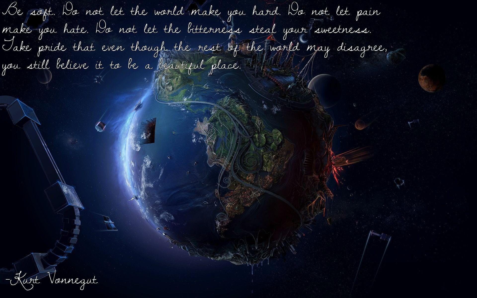 1920x1200 Kurt Vonnegut Quote Popped Up On R Quotes A Bit Ago And I Thought It Deserved To Become A Wallpaper [1920x1200]
