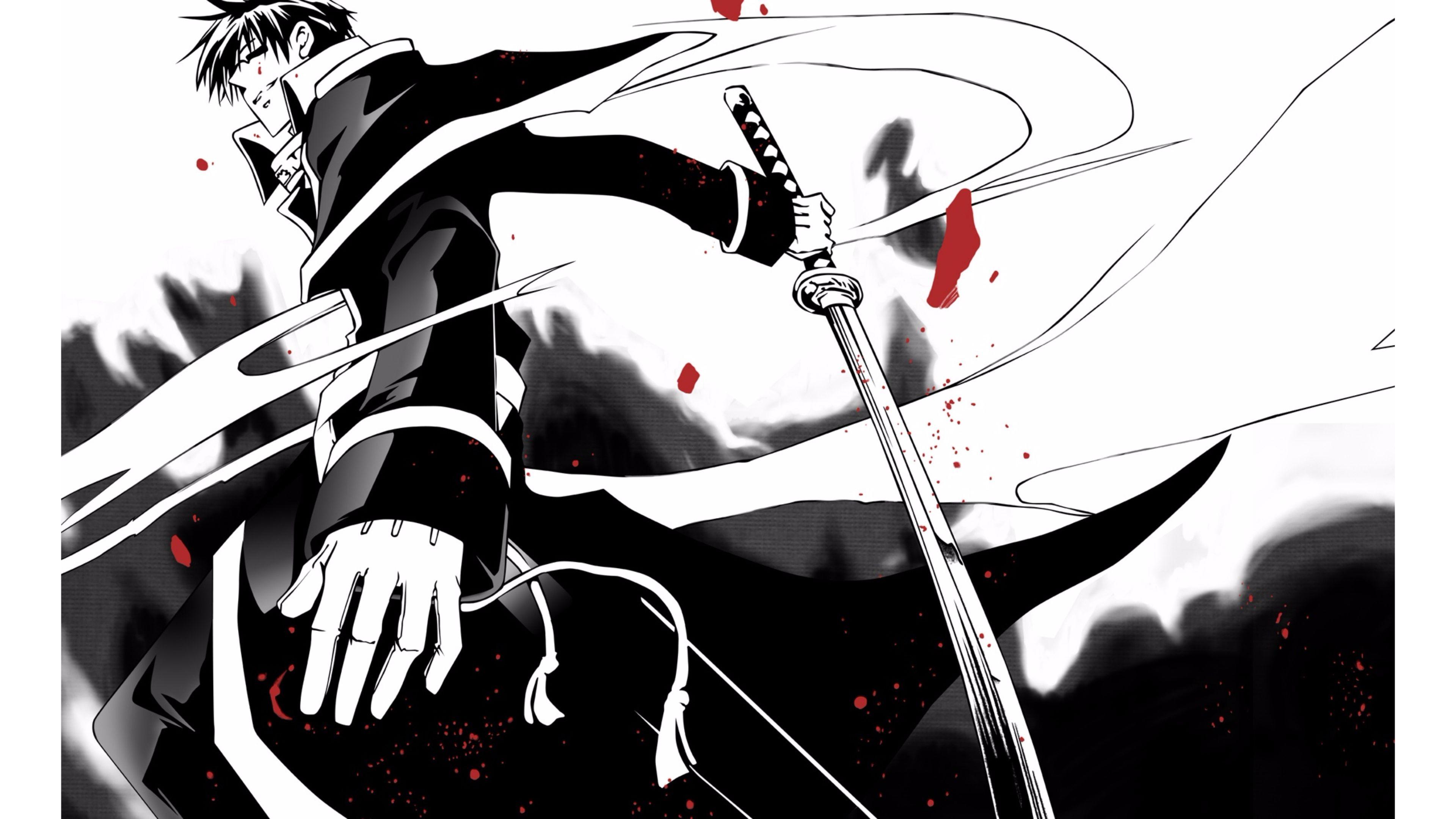 3840x2160 Swordsman Anime Wallpaper And White Anime Wallpaper HD