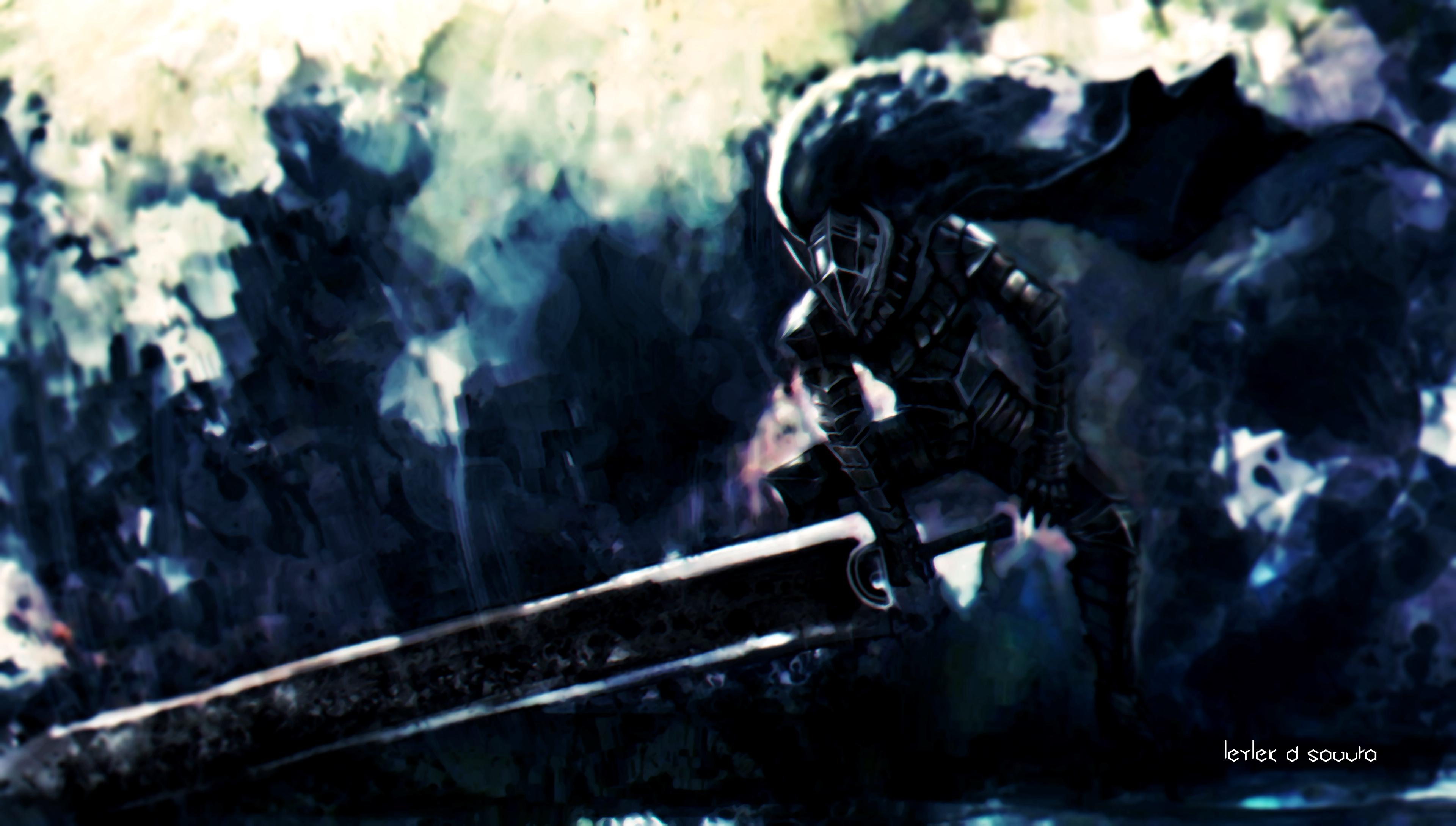 3840x2180 Leylek D Sovura Artwork Berserk Kentaro Miura Black Knight Black Swordsman Wallpaper:3840x2180