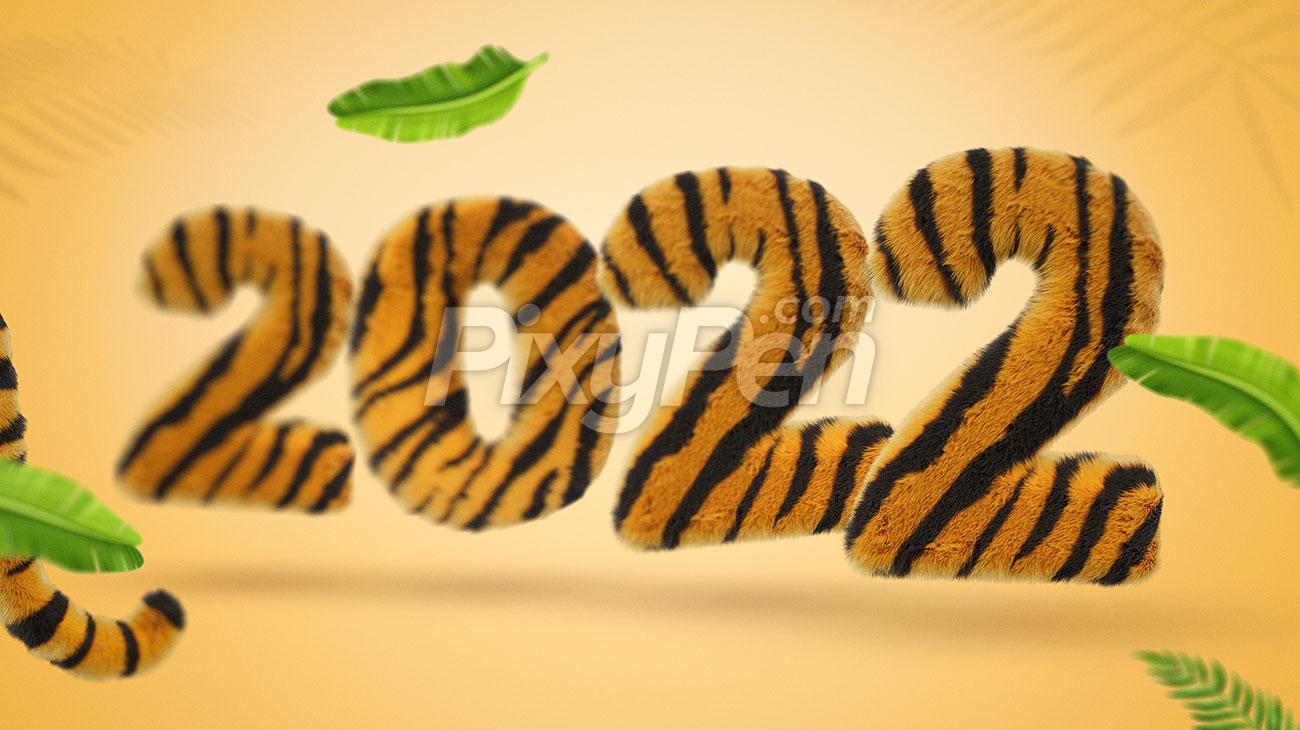 1300x730 Happy New Year 2022 Tiger Background and Wallpaper • PixyPen