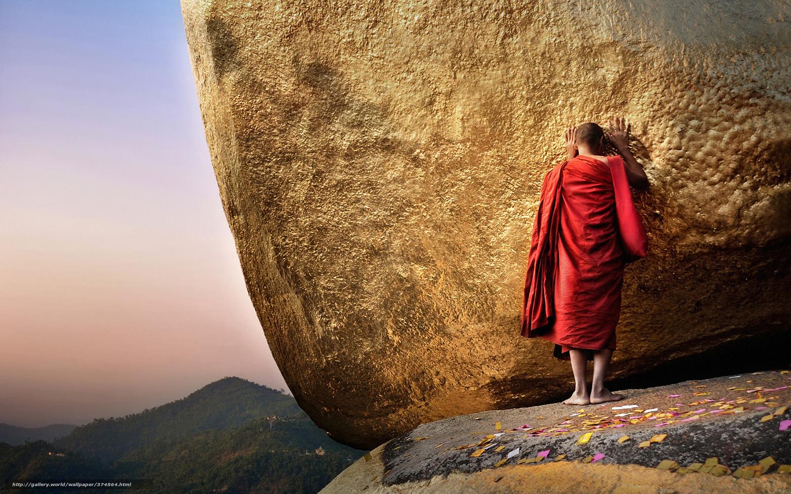 1600x1000 Download wallpaper Buddha, Chayttiyo, pagoda, Gold Mountain free desktop wallpaper in the resolution 1920x1200