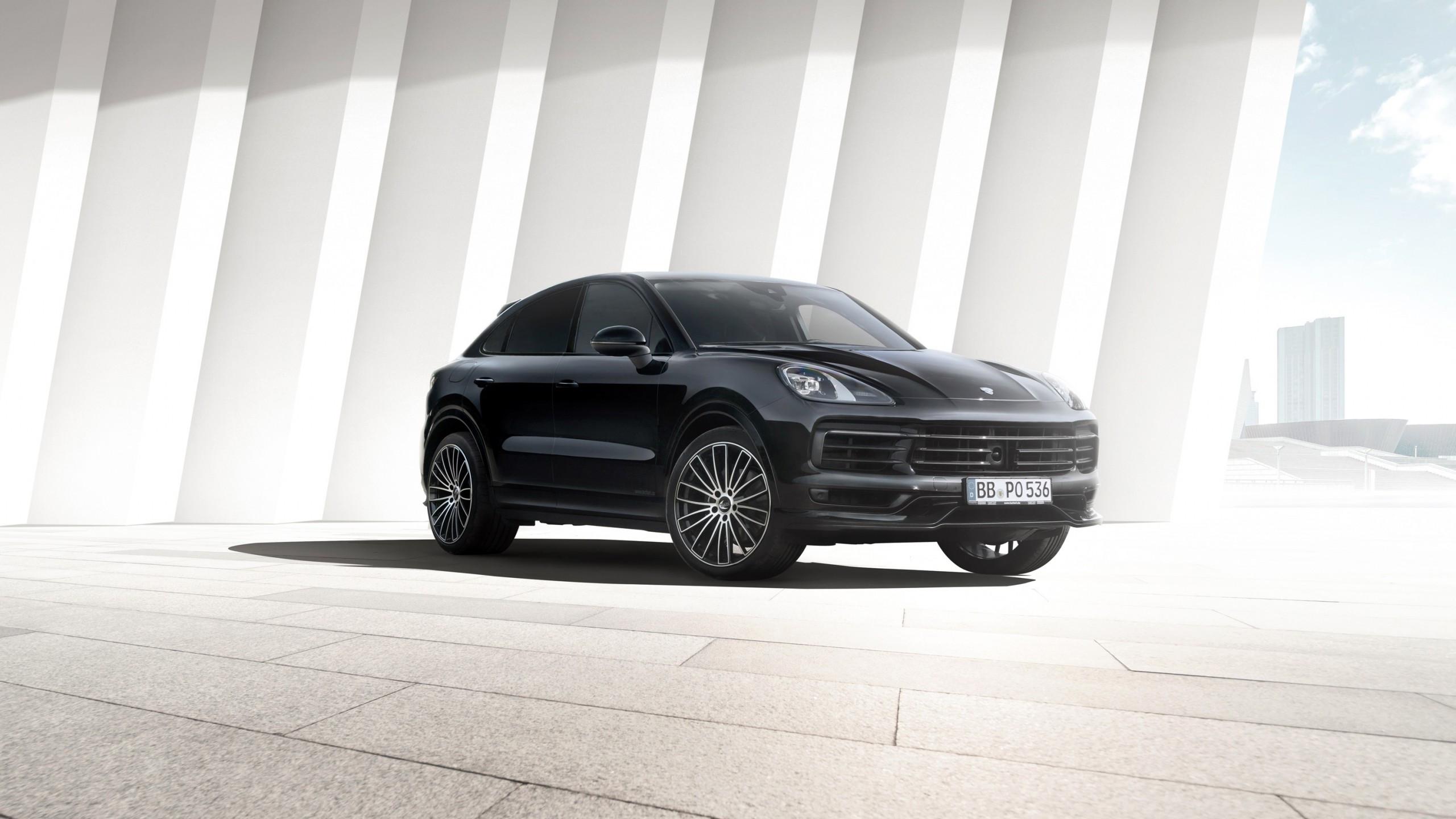 2560x1440 Download 2560x1440 Porsche Cayenne Coupe, Black Sport Cars Wallpaper for iMac 27 inch